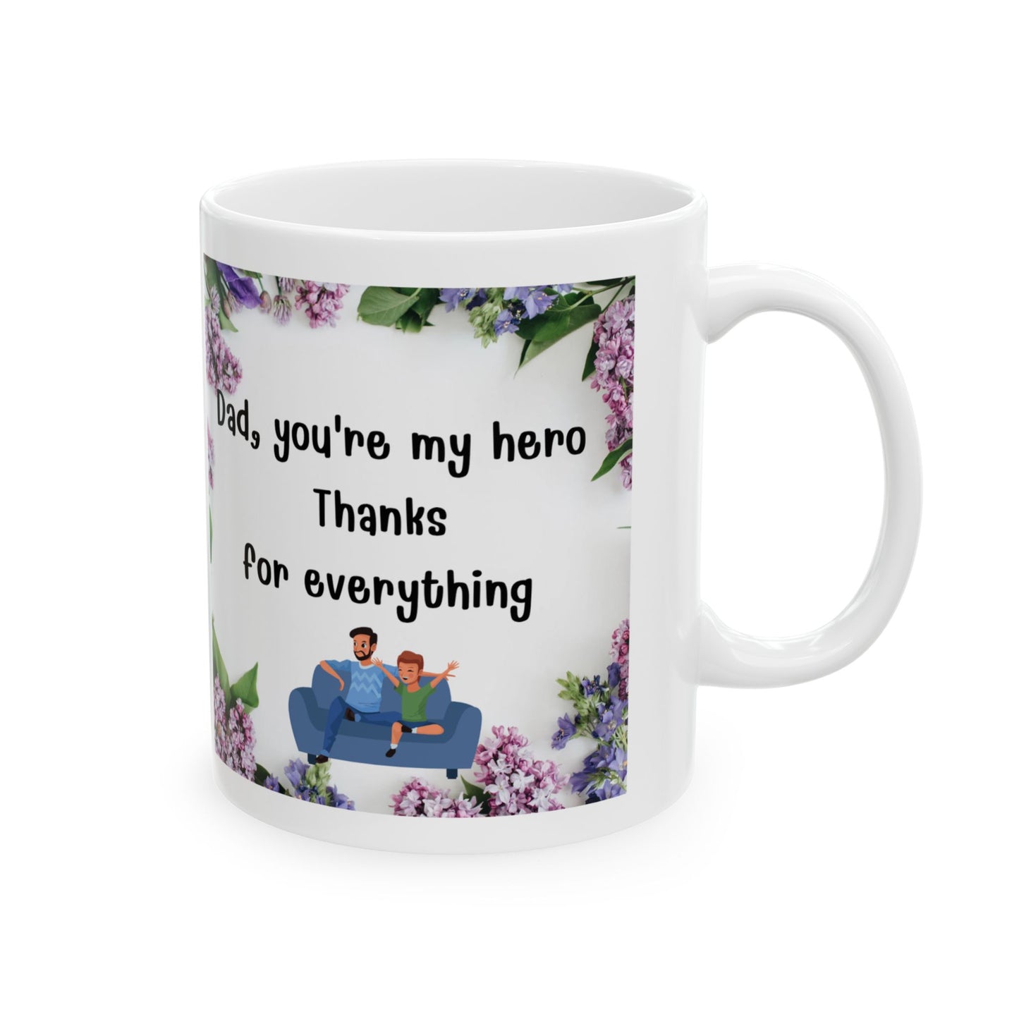 Floral Happy Father's Day Mug