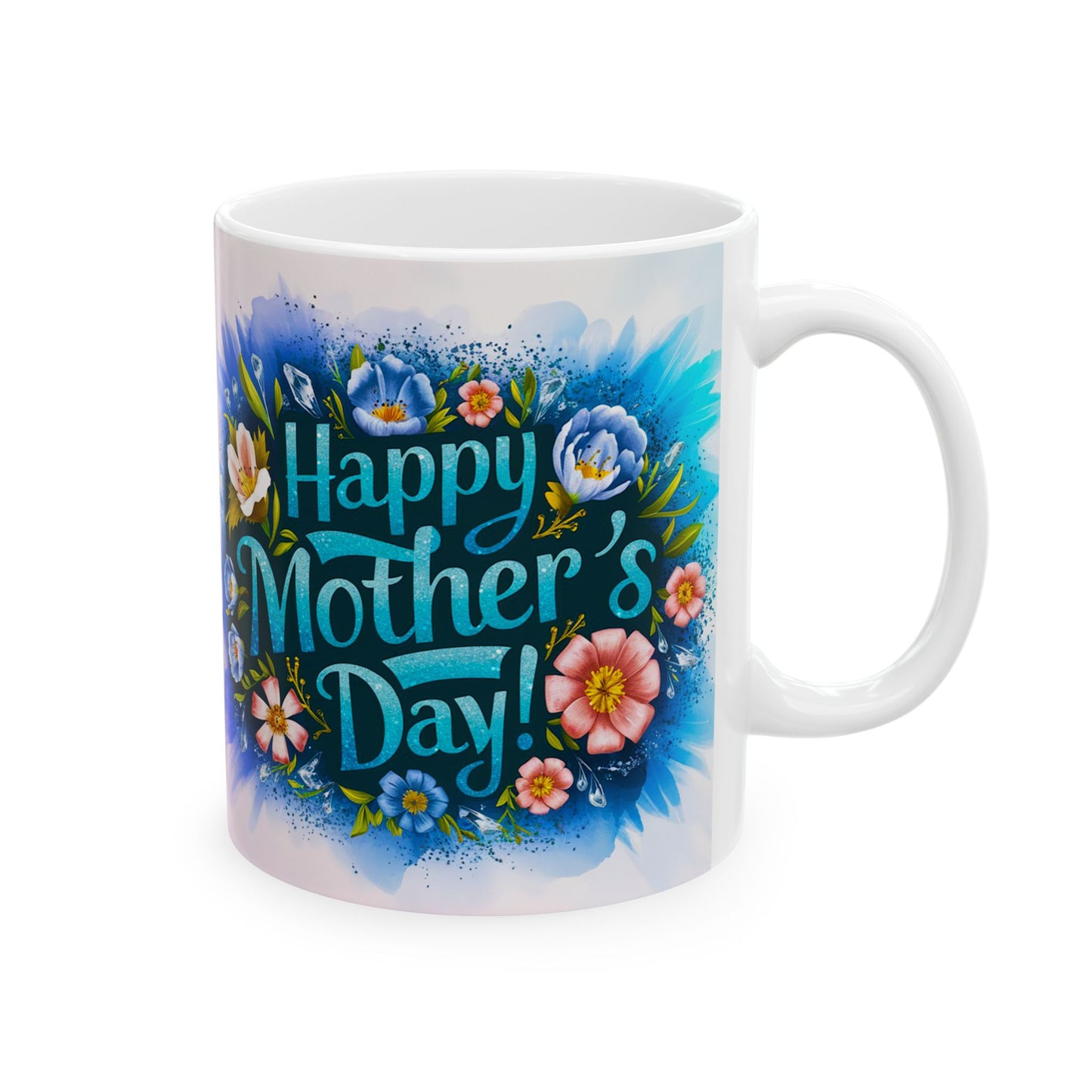 Happy Mother's Day Floral Ceramic Mug - 11oz