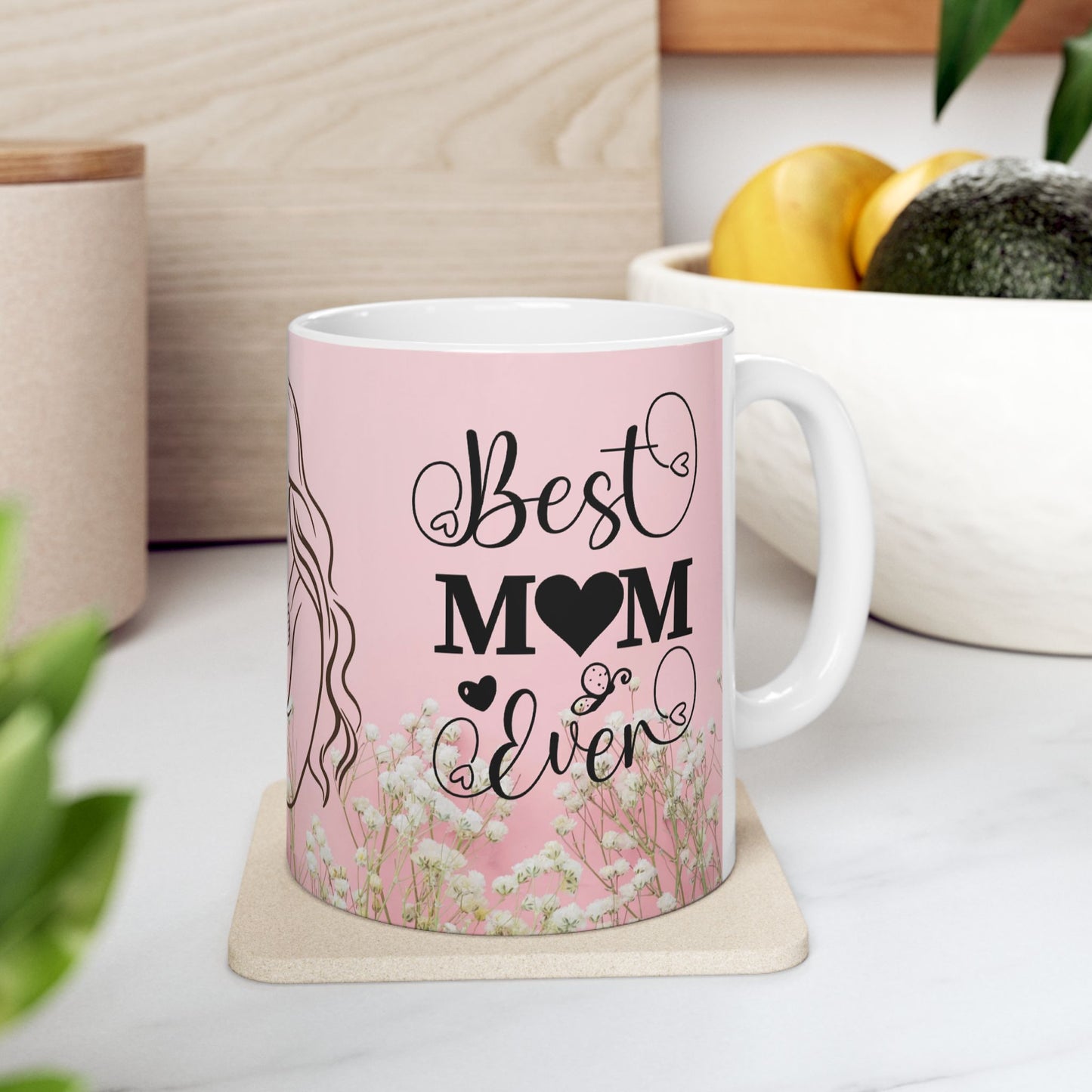 Mom & Daughter Floral Ceramic Mug - Perfect Gift for Mother's Day and Special Moments