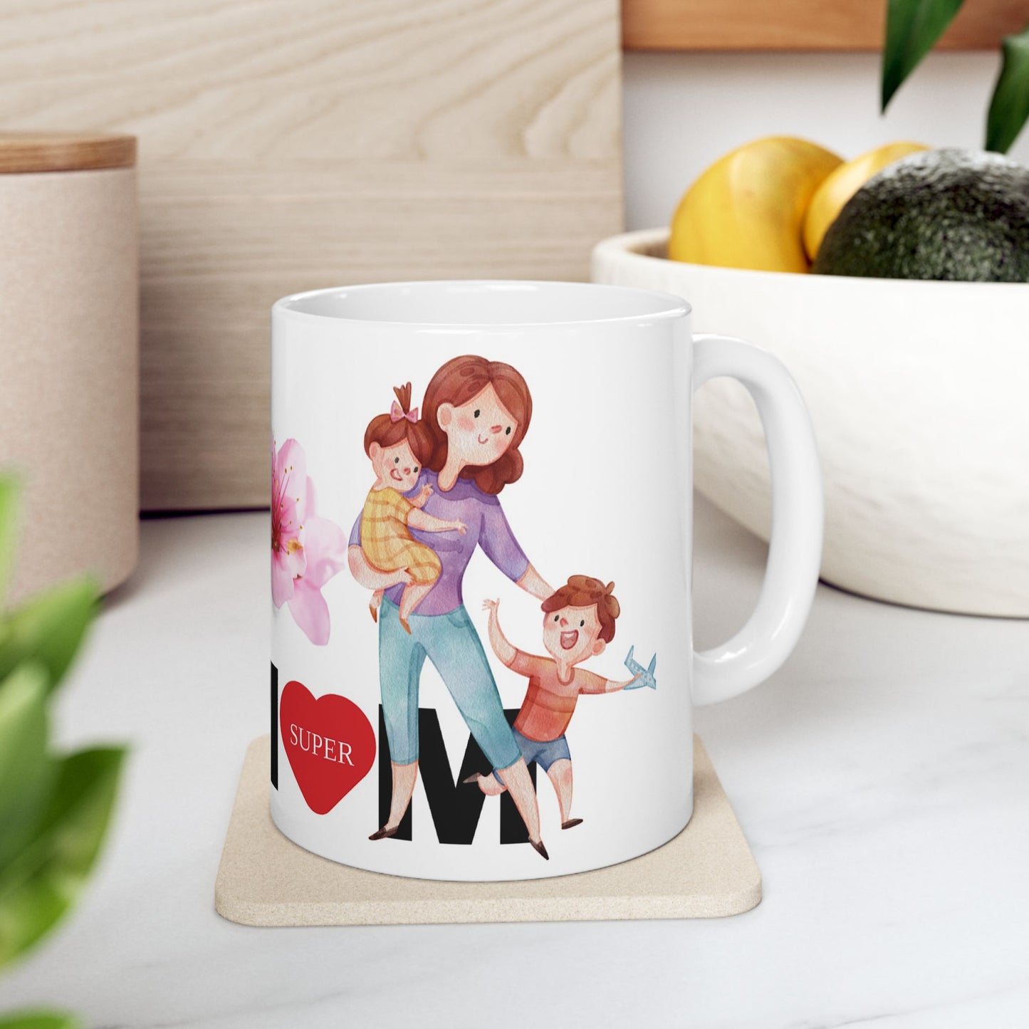 Happy Mother’s Day Ceramic Mug - Super Mom Design 11oz