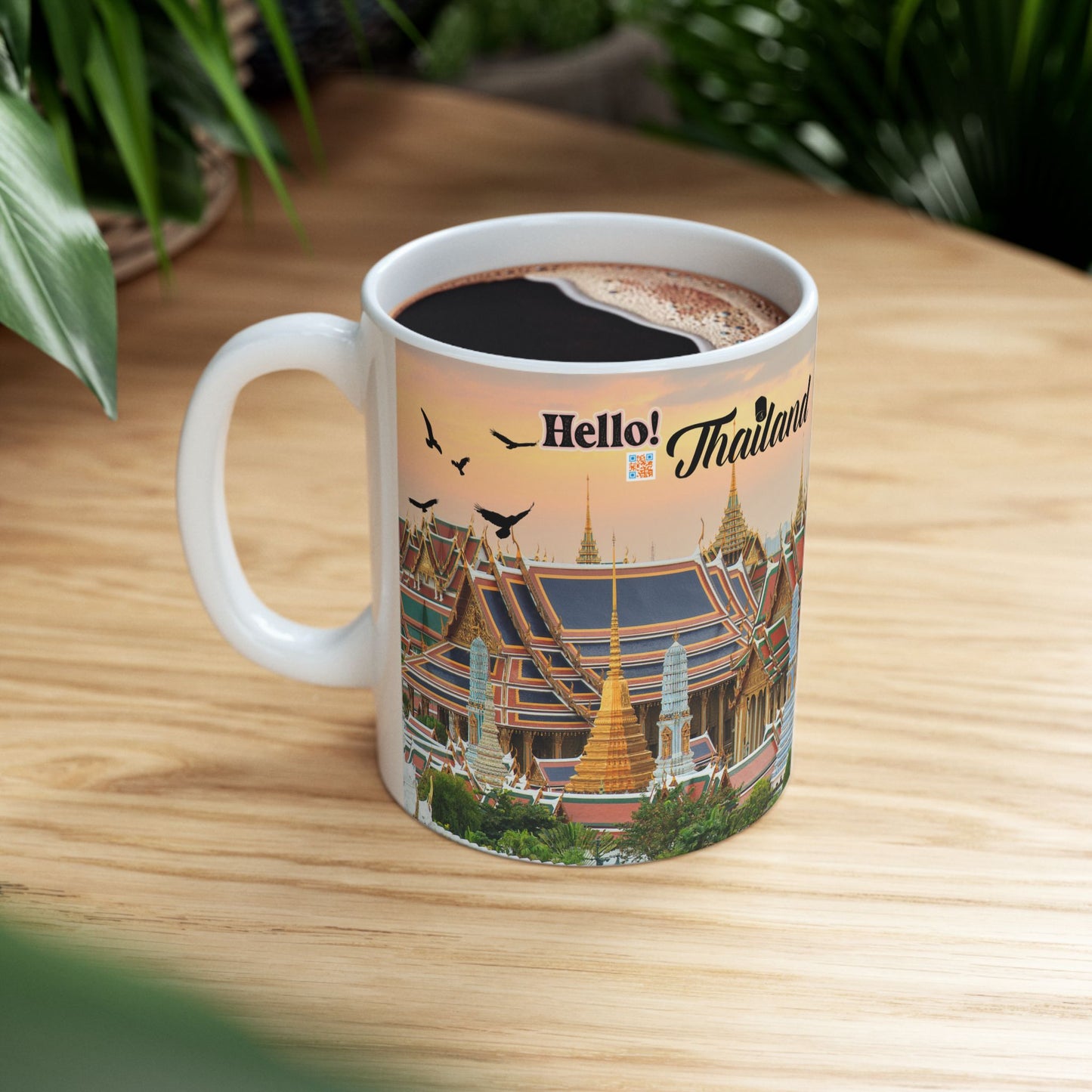 Thai Temple Scenic Ceramic Mug - 11oz