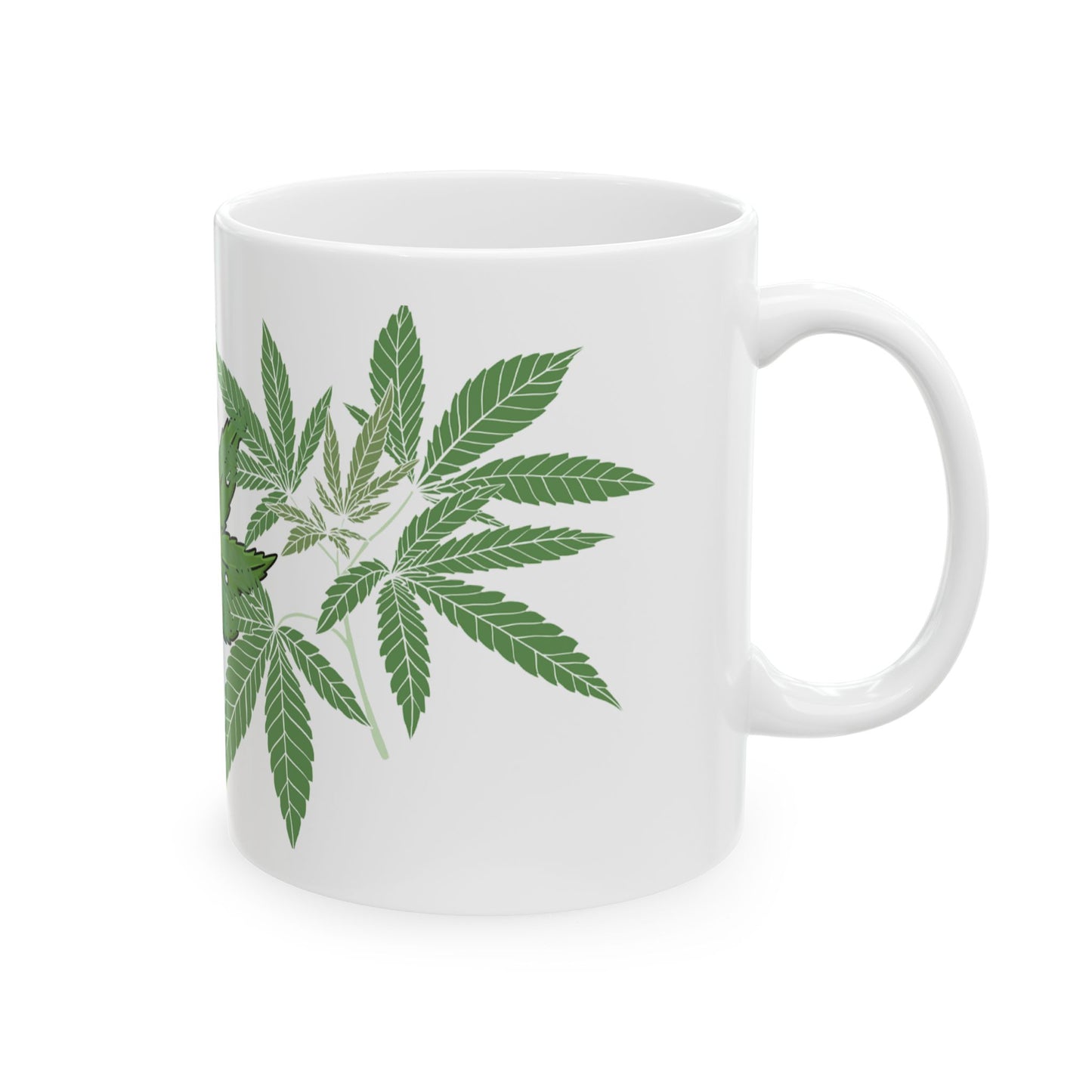 Funny Cannabis Leaf Ceramic Mug - 11oz Perfect Gift for Stoners