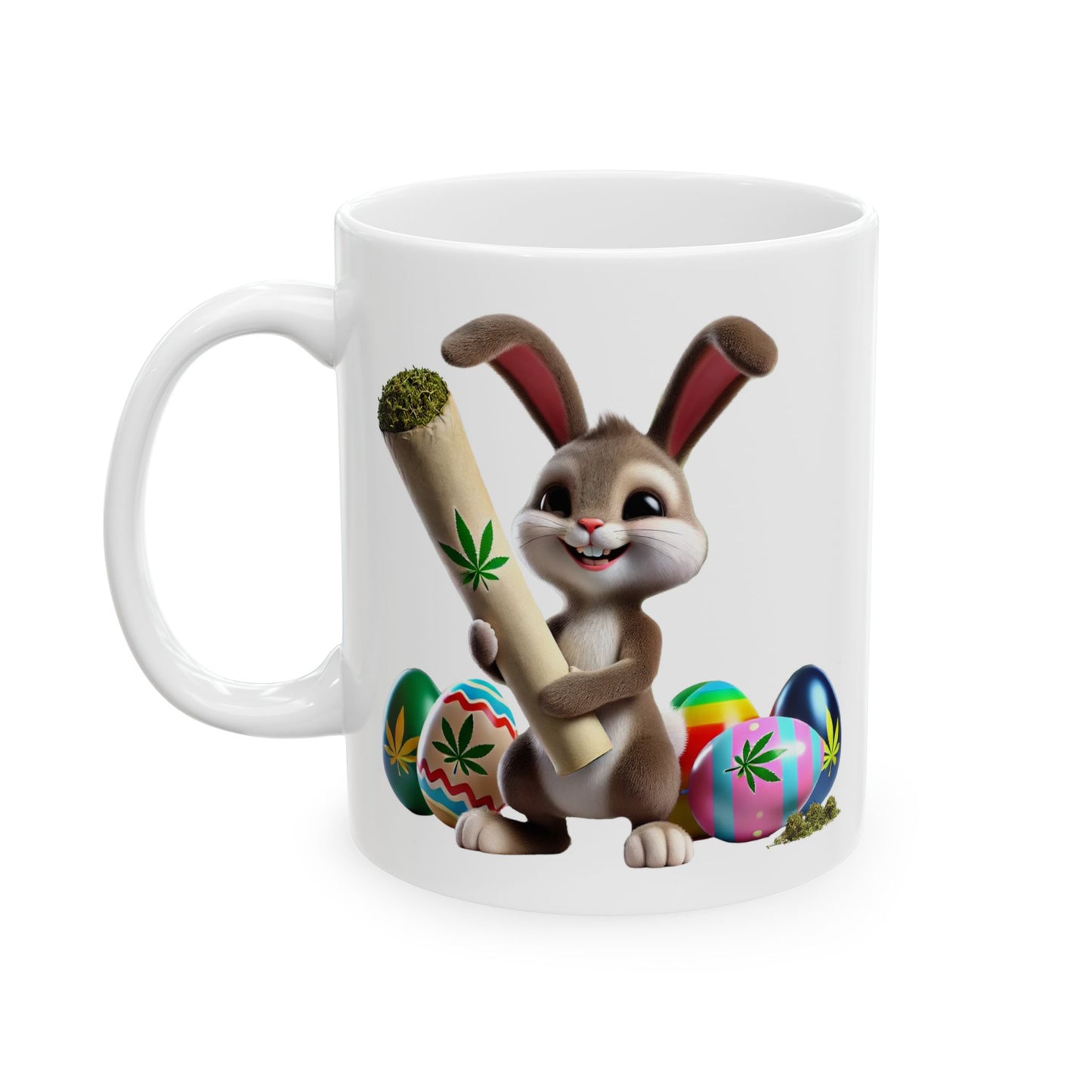 Funny Easter Ceramic Mug Perfect for Celebrating Spring with a Twist!
