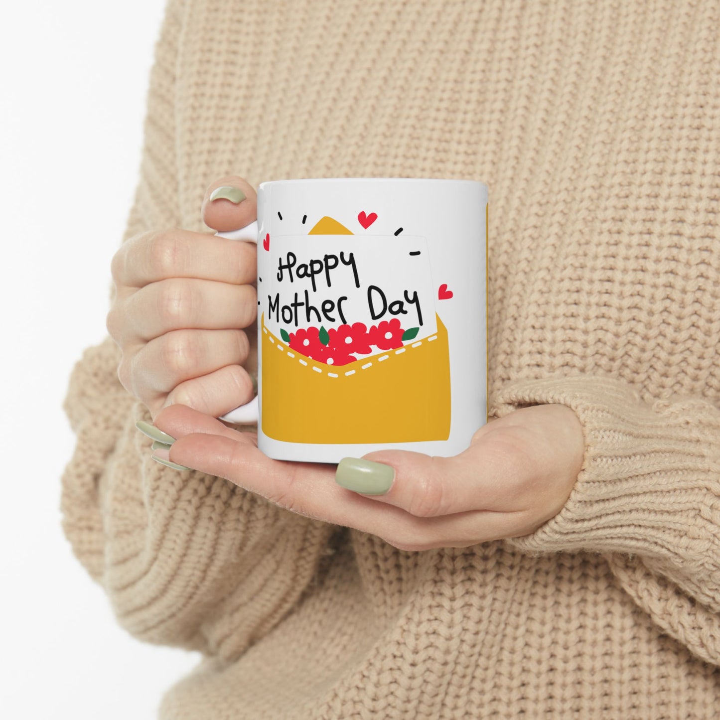 Happy Mother’s Day Ceramic Mug – 11oz Cute Gift for Mom