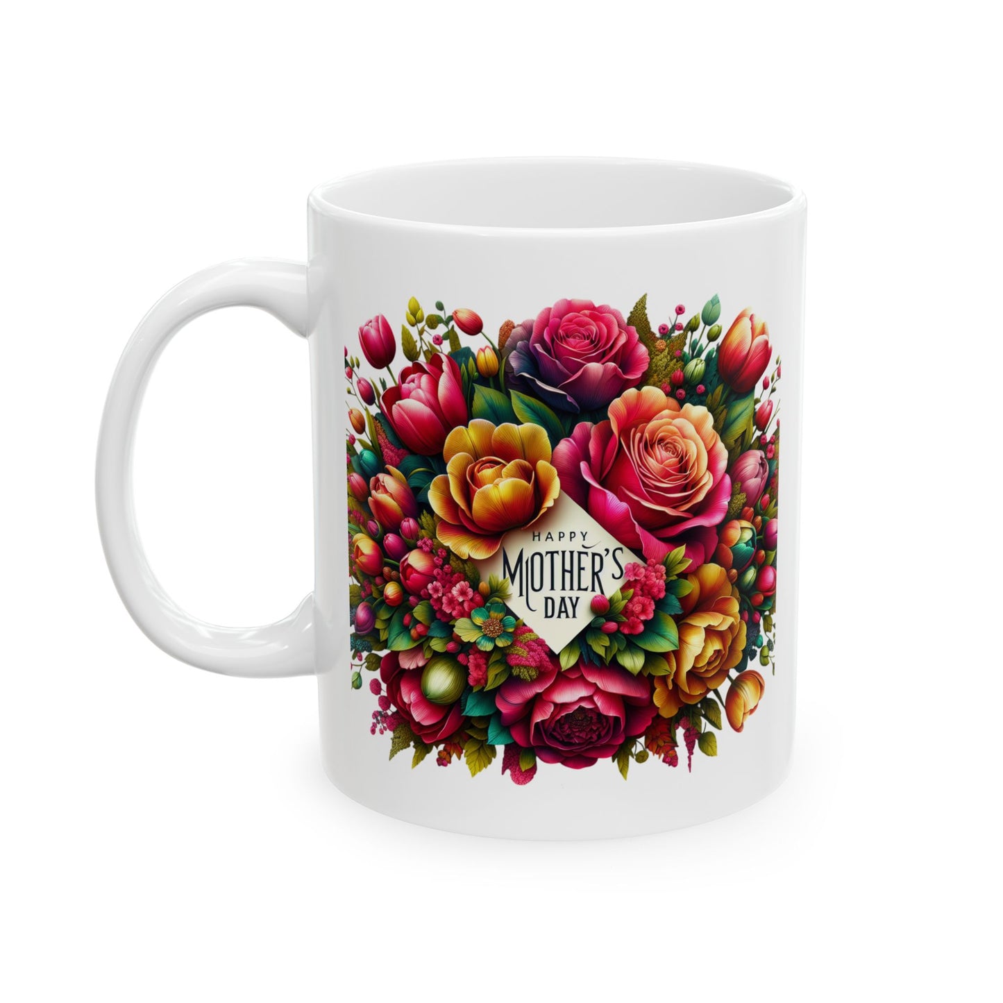 Vibrant Floral Ceramic Mug - Perfect Gift for Mother’s Day & Everyday Enjoyment