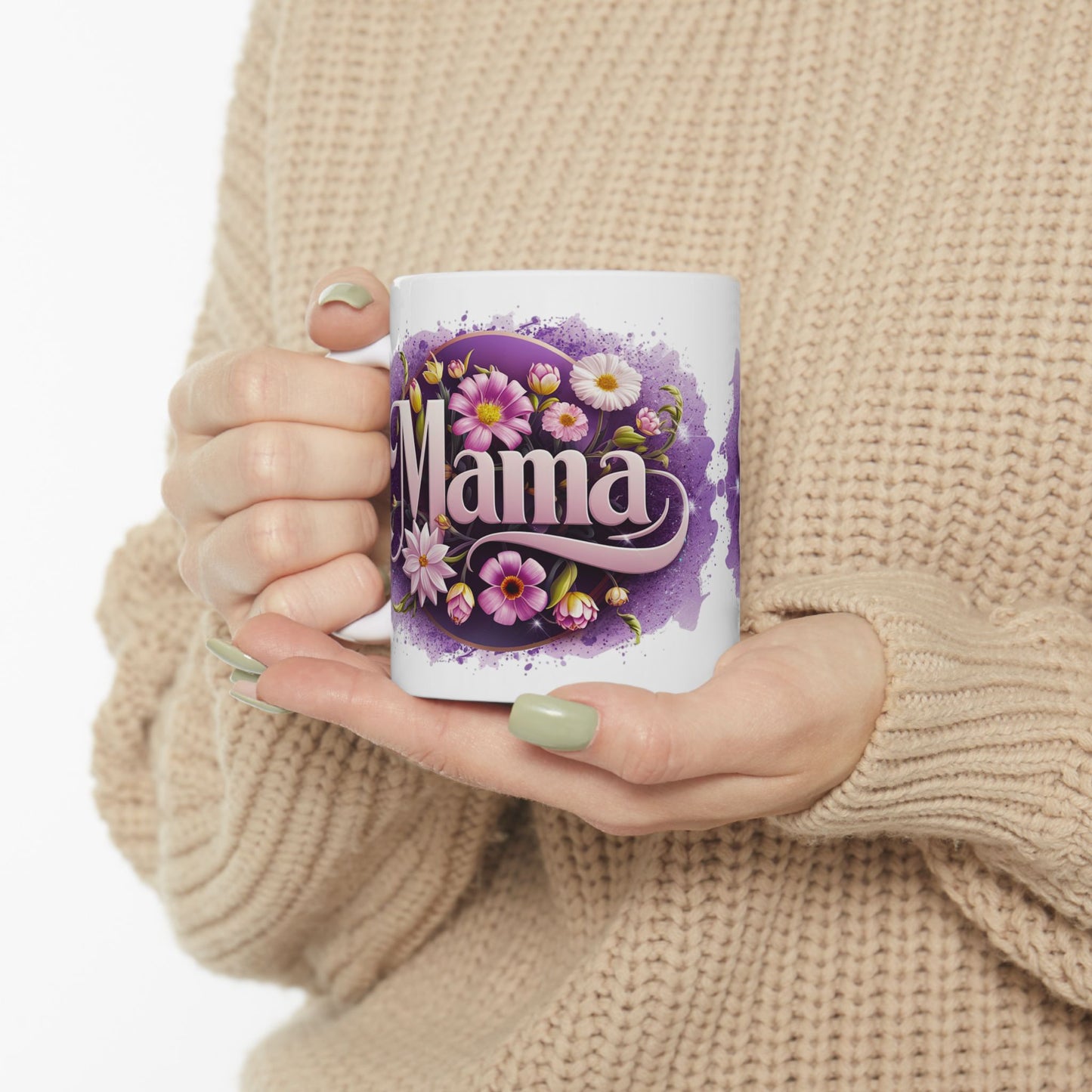 Floral Mama Ceramic Mug - Perfect Gift for Mother's Day & Family Celebrations