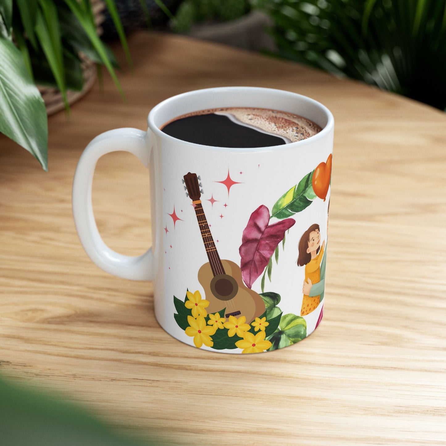 Happy Mother's Day Ceramic Mug - Floral Design, Perfect Gift for Mom