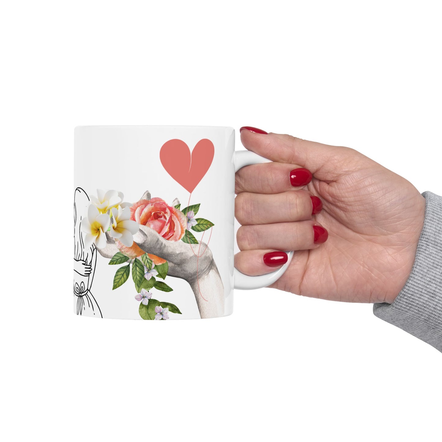 Mother's Day Ceramic Mug - Heartwarming Floral Design