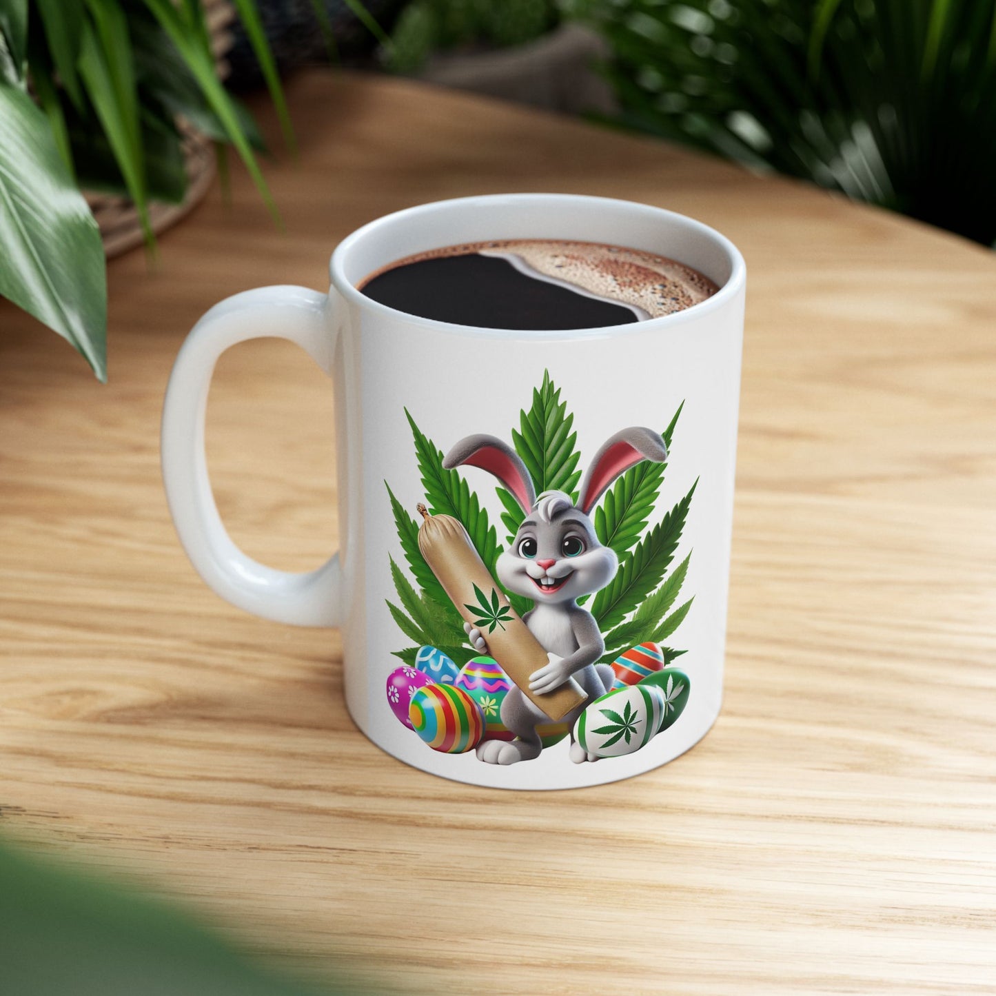 Colorful Cannabis-Themed Ceramic Mug - Perfect for Celebrations
