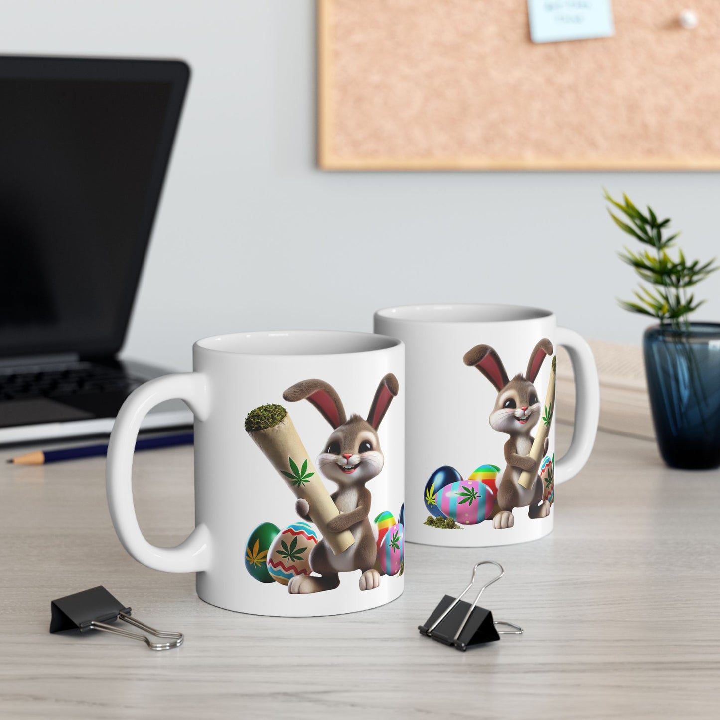 Funny Easter Ceramic Mug Perfect for Celebrating Spring with a Twist!