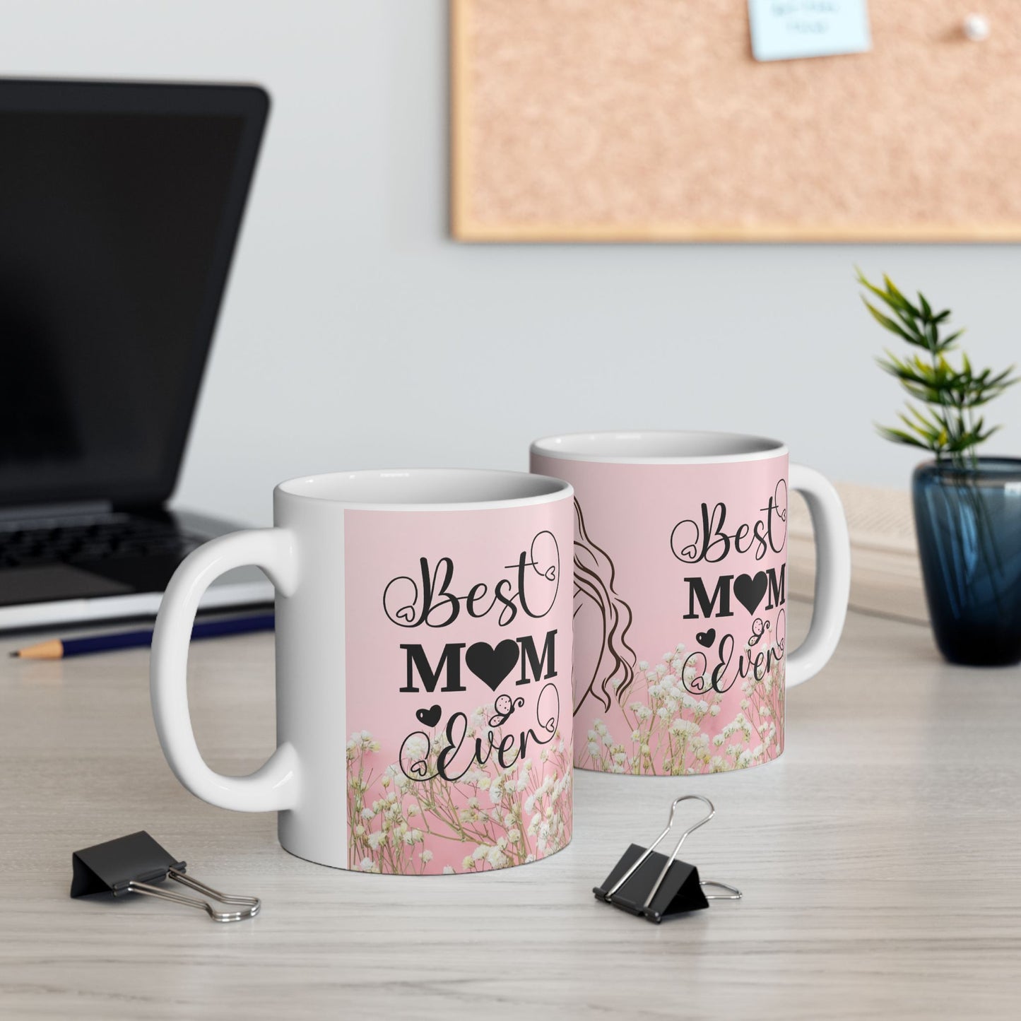 Mom & Daughter Floral Ceramic Mug - Perfect Gift for Mother's Day and Special Moments