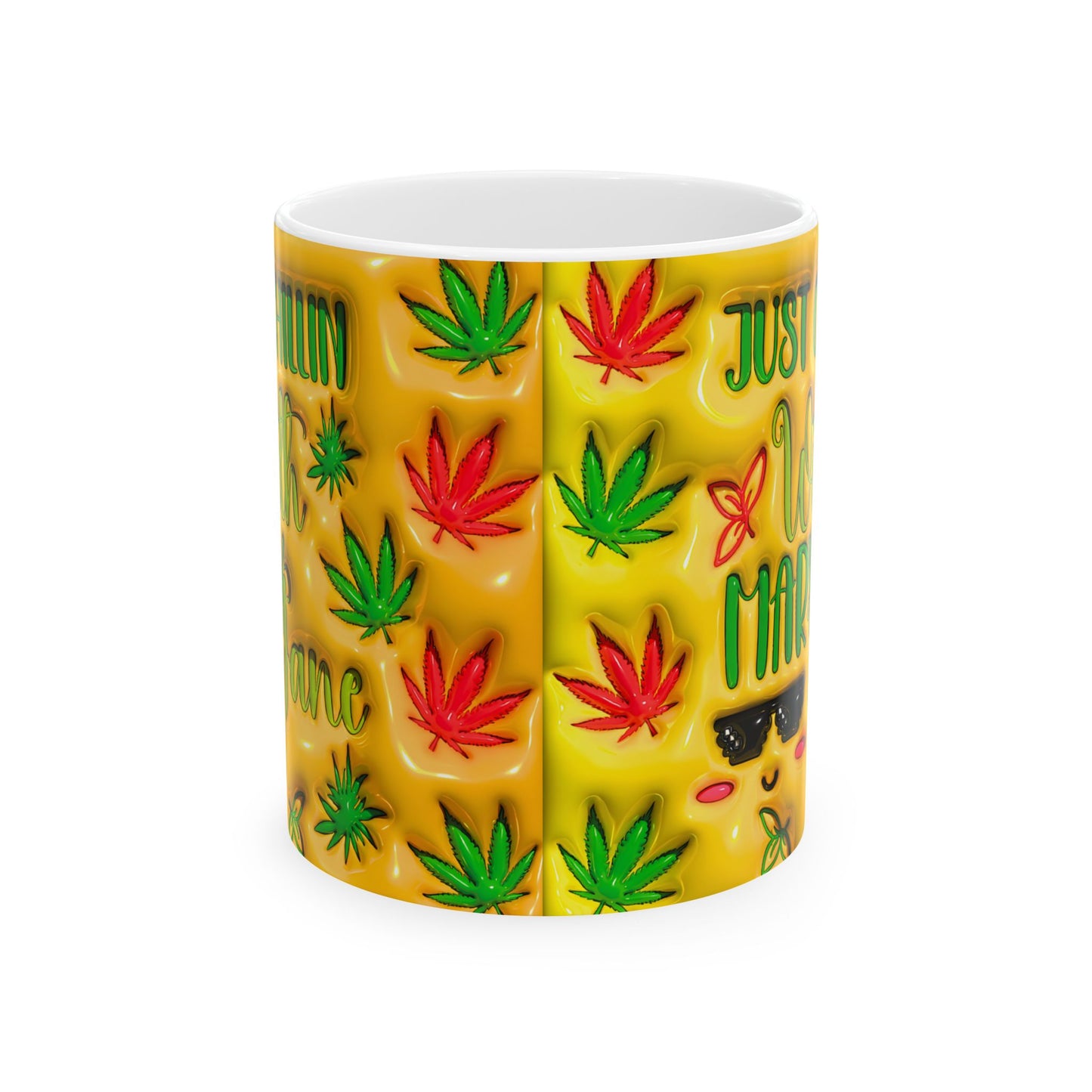 Stay Chill Ceramic Mug - Perfect for Coffee Lovers & Cannabis Enthusiasts