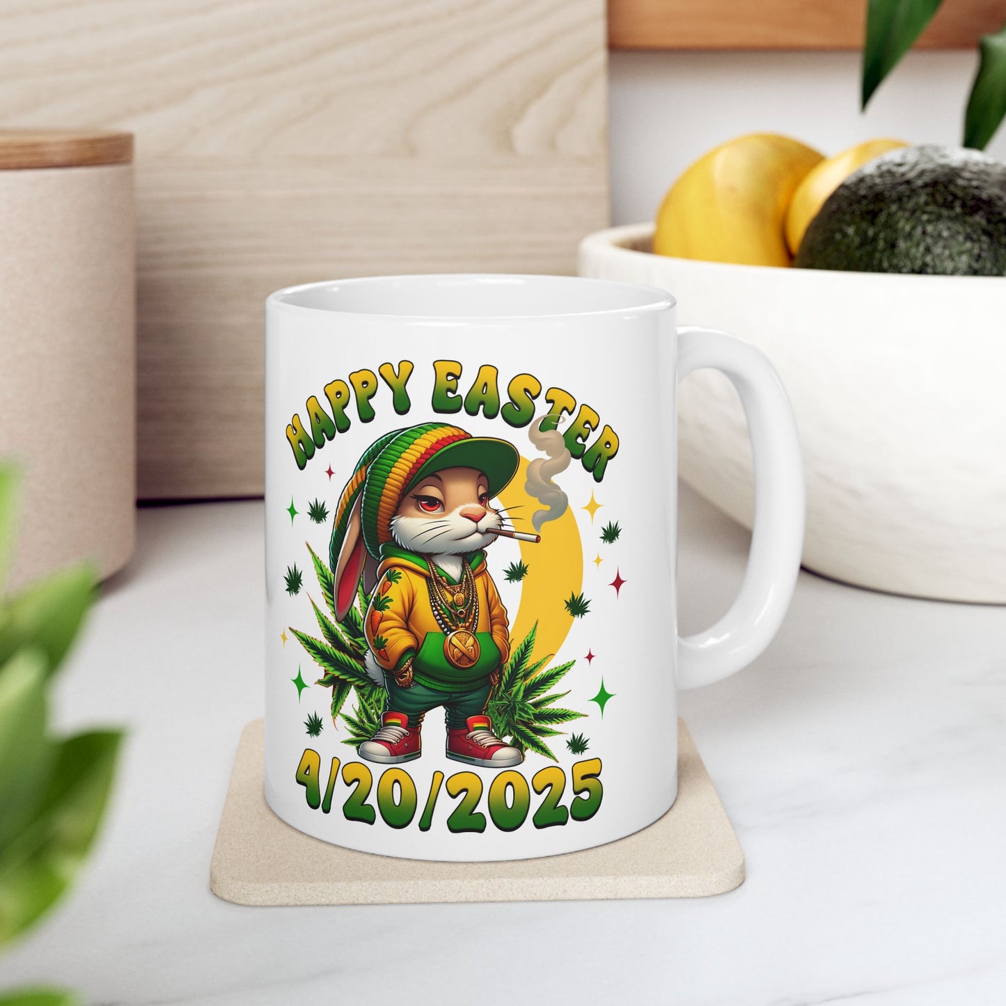 Happy 4/20 Ceramic Mug - Unique Stoner Coffee Cup for Cannabis Lovers