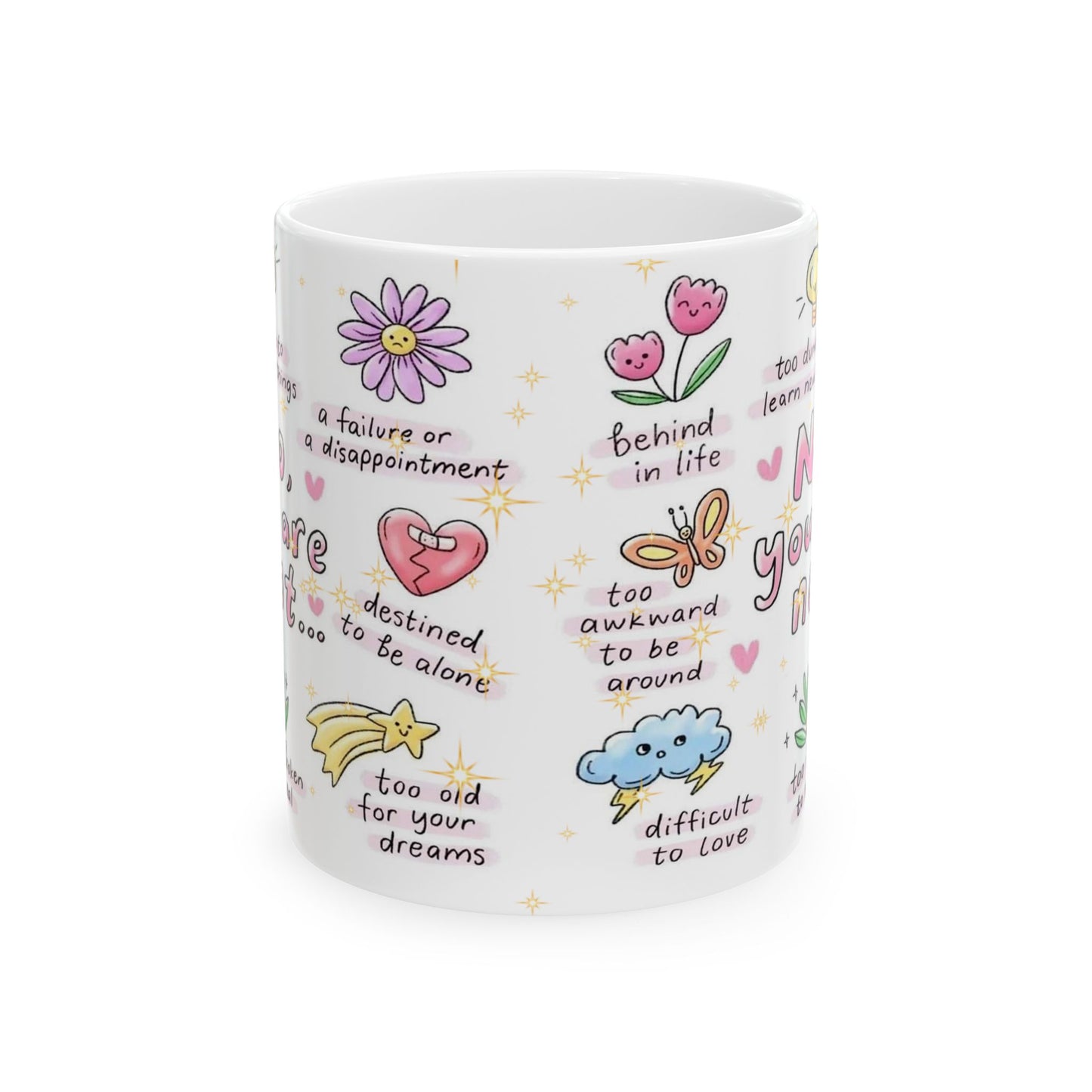 Inspirational Ceramic Mug - Motivational Quotes for Self-Love & Positivity