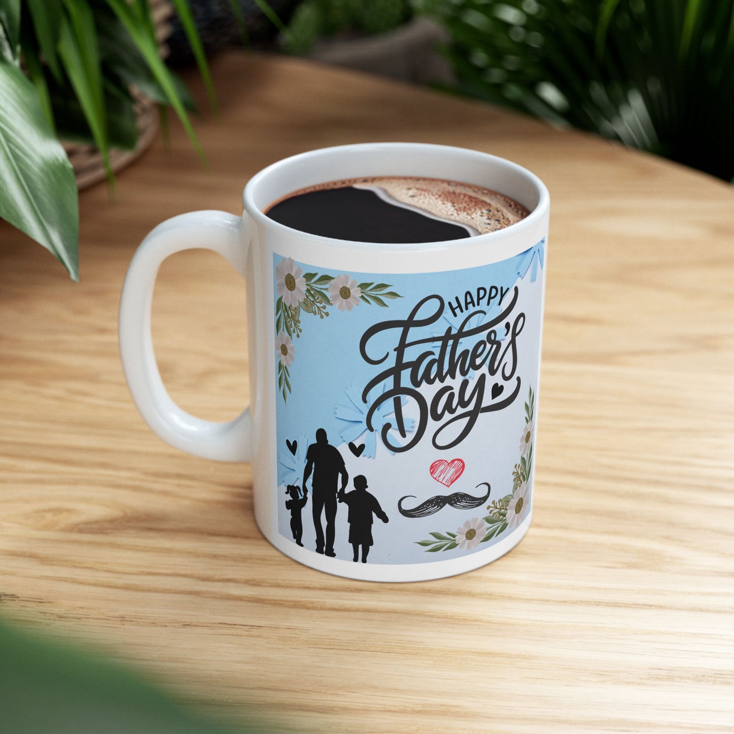 Happy Father's Day Ceramic Mug - Inspirational Gift for Dads