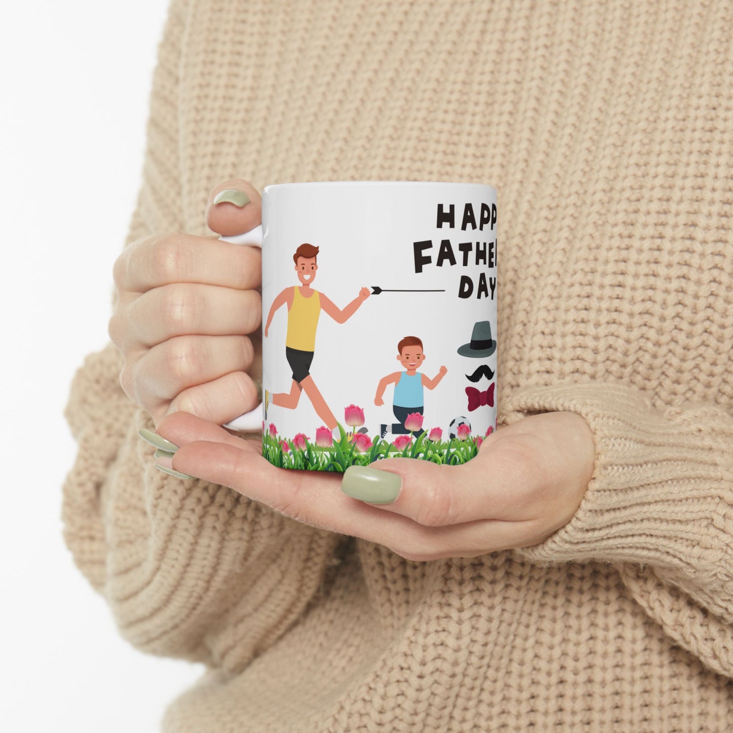 Happy Father's Day Ceramic Mug - Fun Dad Gift for Coffee & Tea Lovers