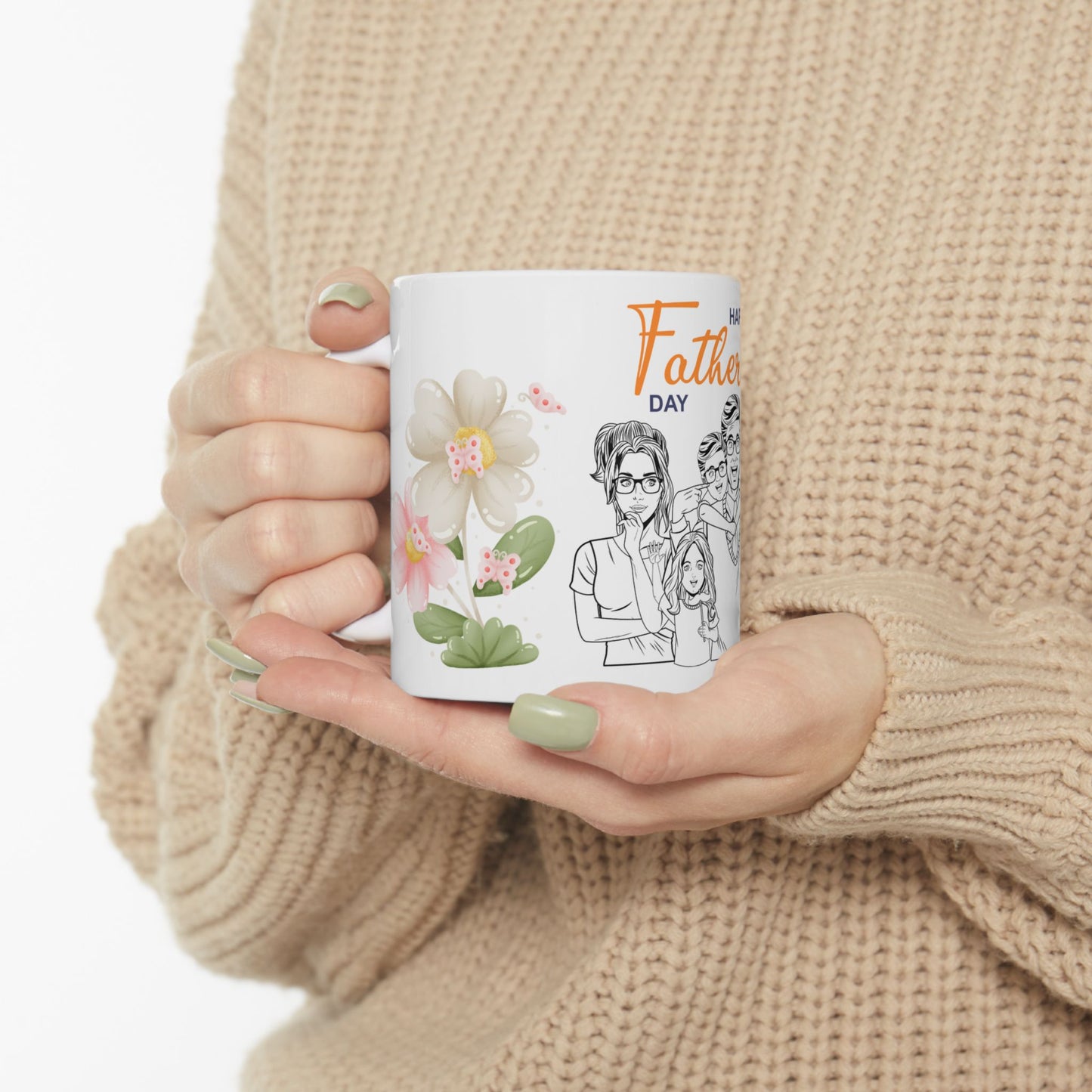 Happy Father's Day Ceramic Mug - Perfect Gift for Dads