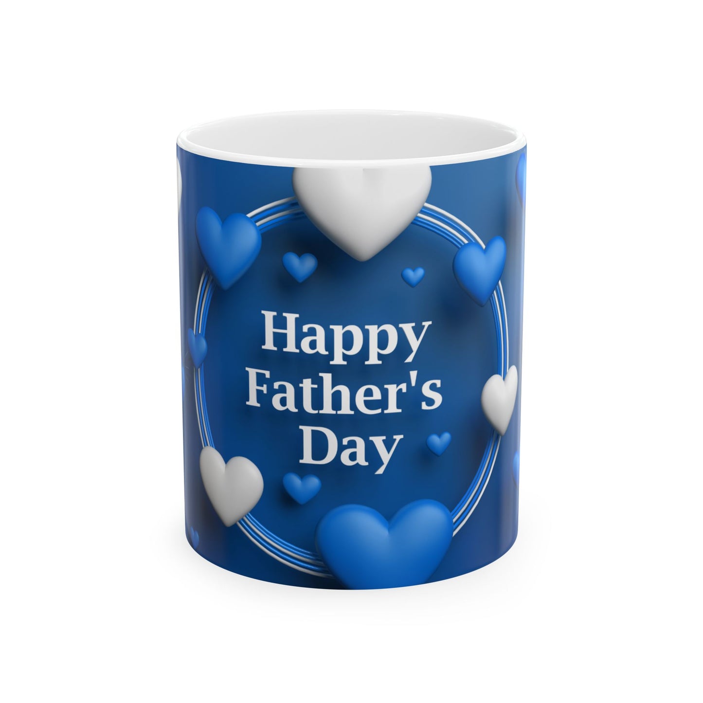 Happy Father's Day Ceramic Mug with Heart Design