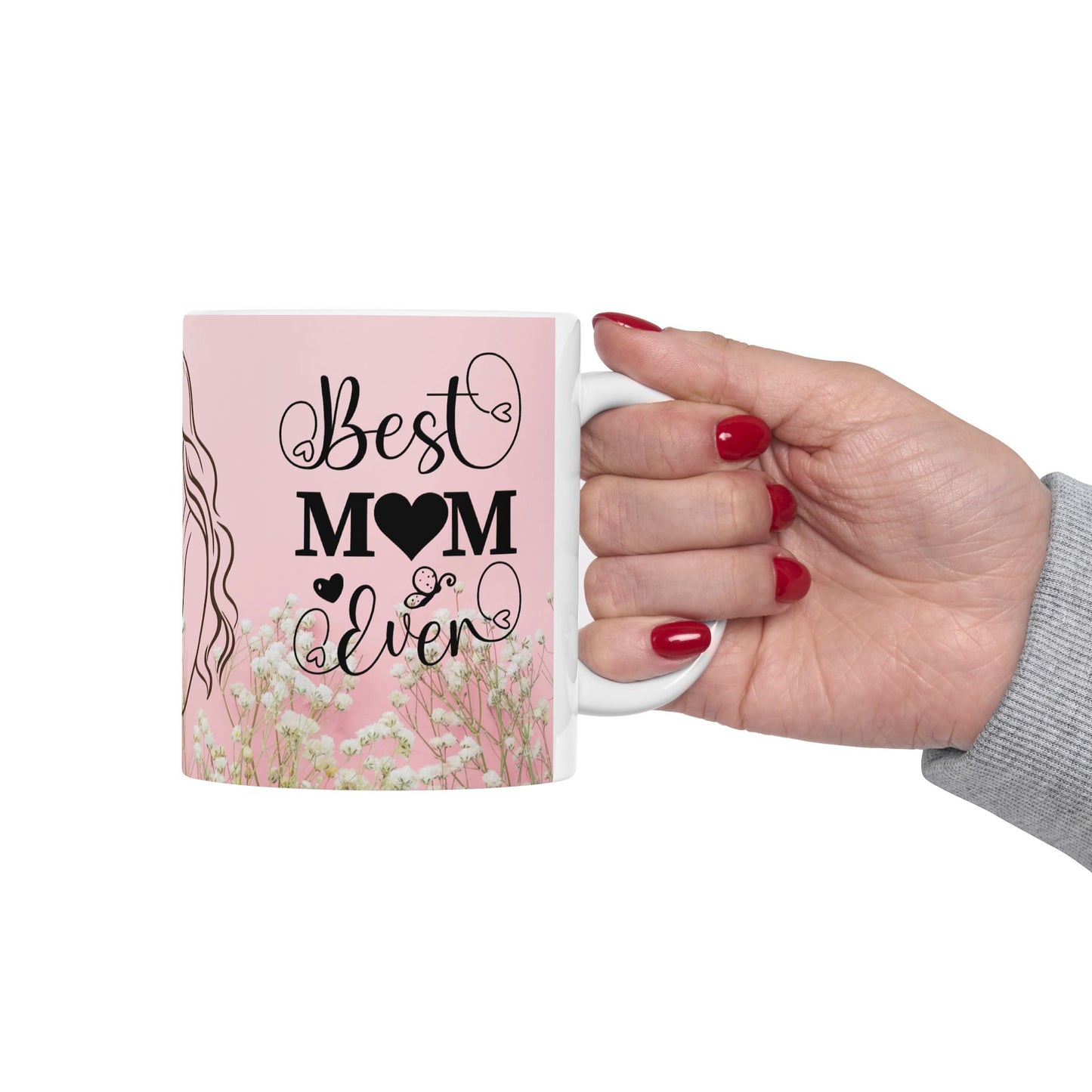 Mom & Daughter Floral Ceramic Mug - Perfect Gift for Mother's Day and Special Moments