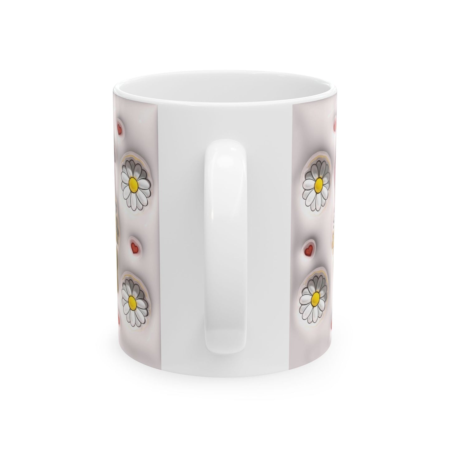 Inspirational Floral Ceramic Mug - "Faith Over Fear"