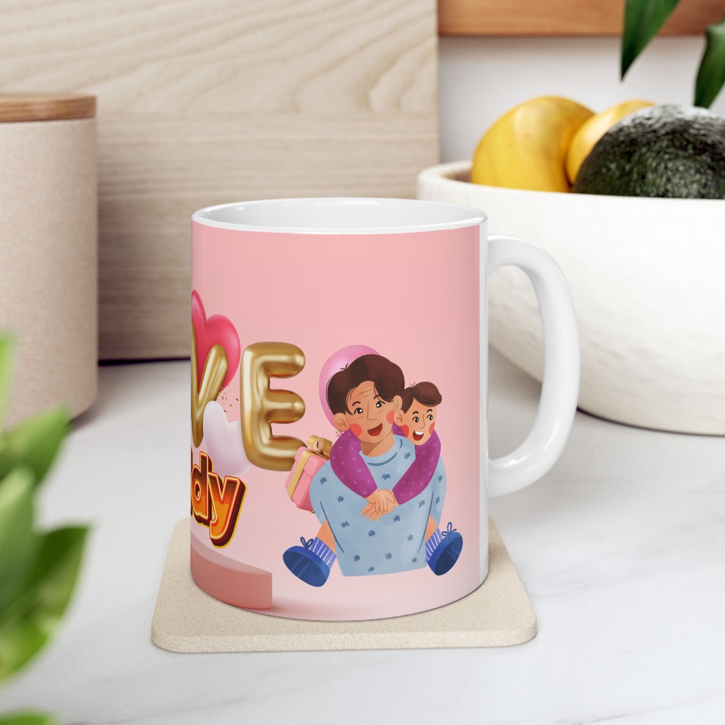 Love for Daddy Ceramic Mug - Cute Gift for Father's Day & Celebrations
