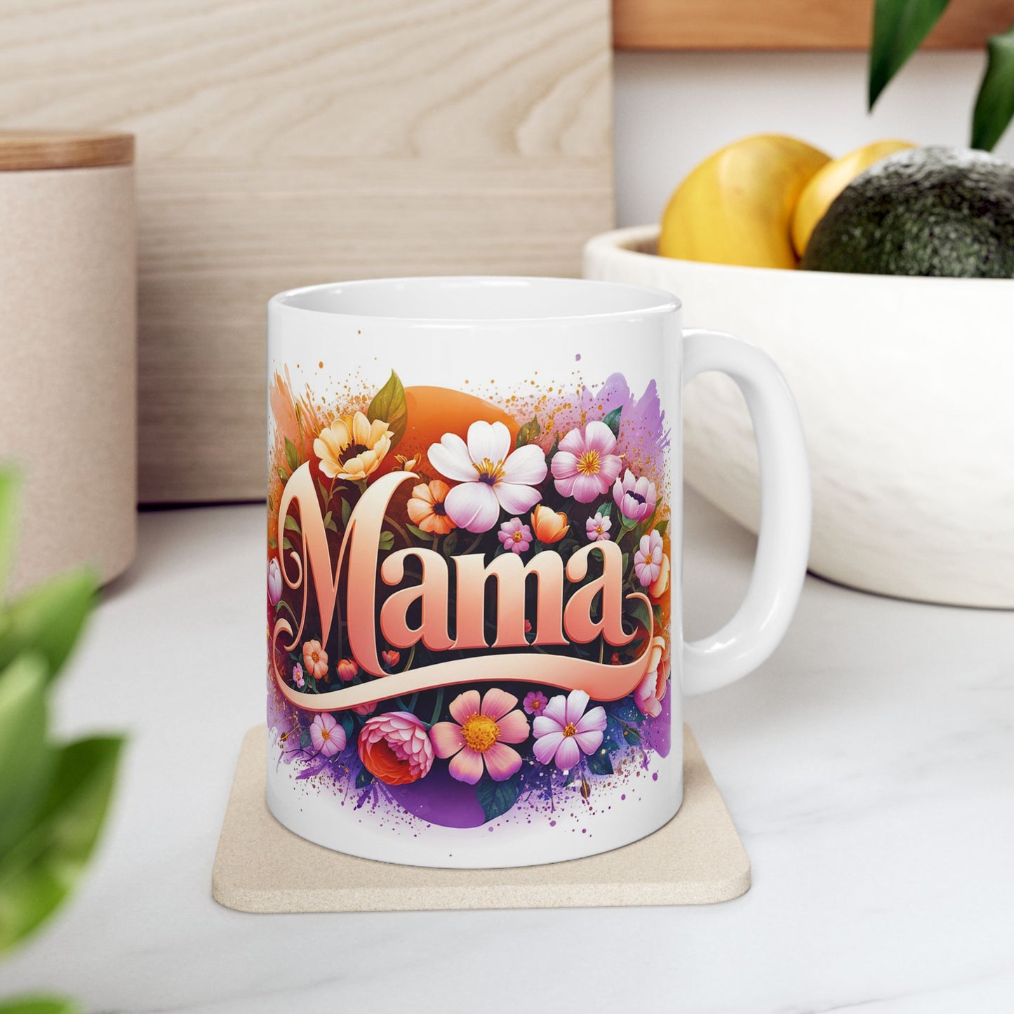 Floral Mama Ceramic Mug - Perfect Gift for Mother's Day