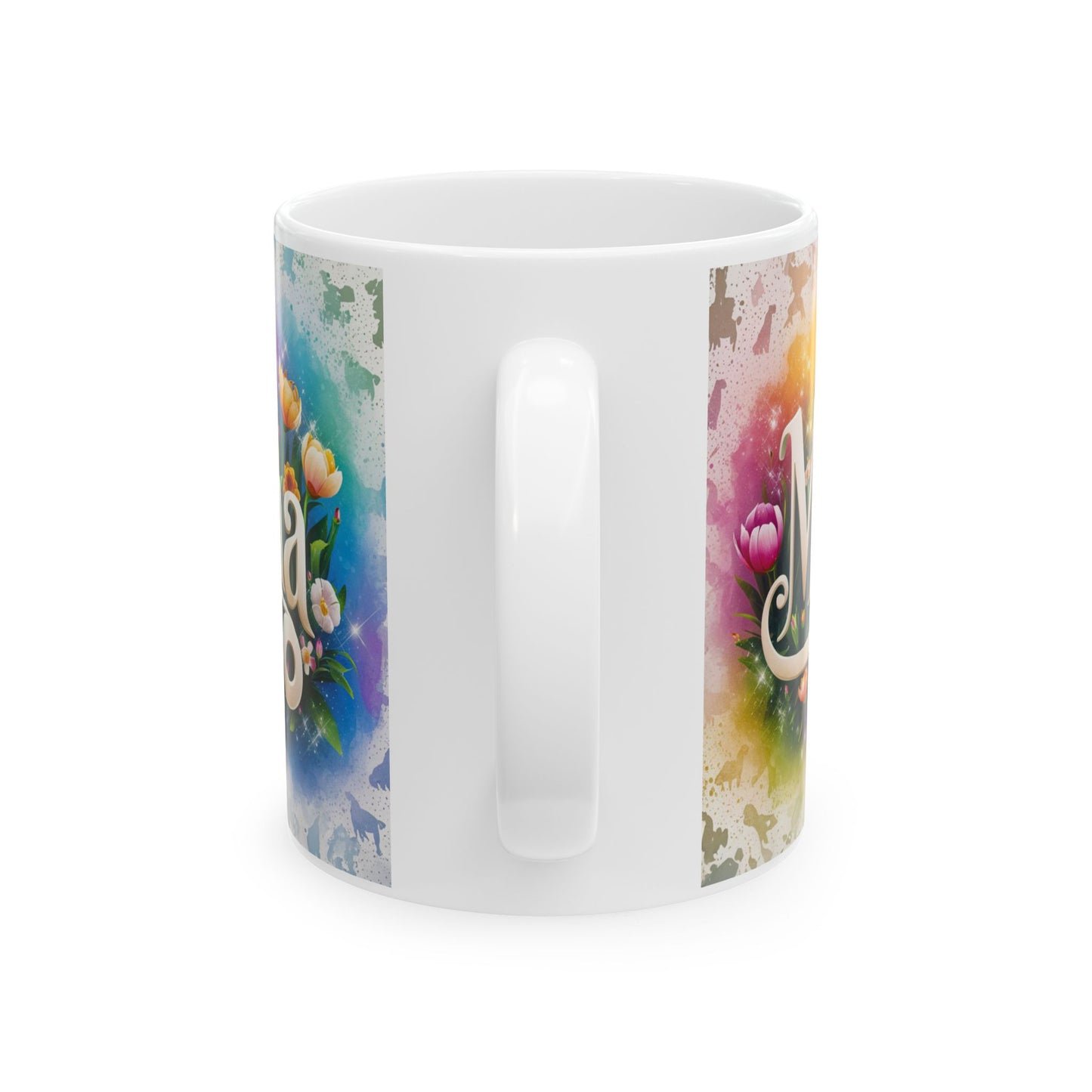 Floral 'Mama' Ceramic Mug - Colorful Garden Design for Moms