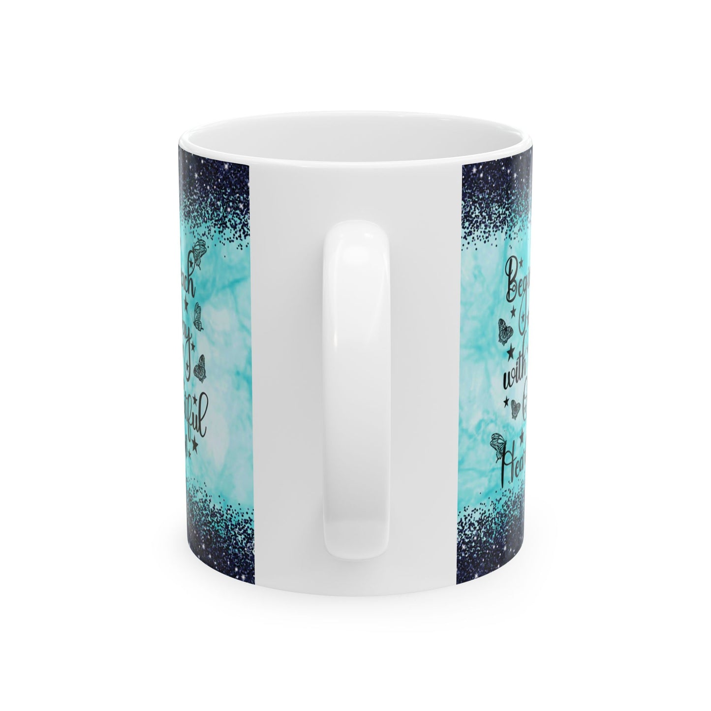 Inspirational Ceramic Mug - "Be Yourself, You're Beautiful" - 11oz