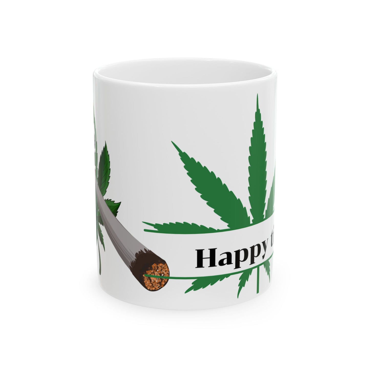 Happy 420 Cannabis Ceramic Mug - 11oz