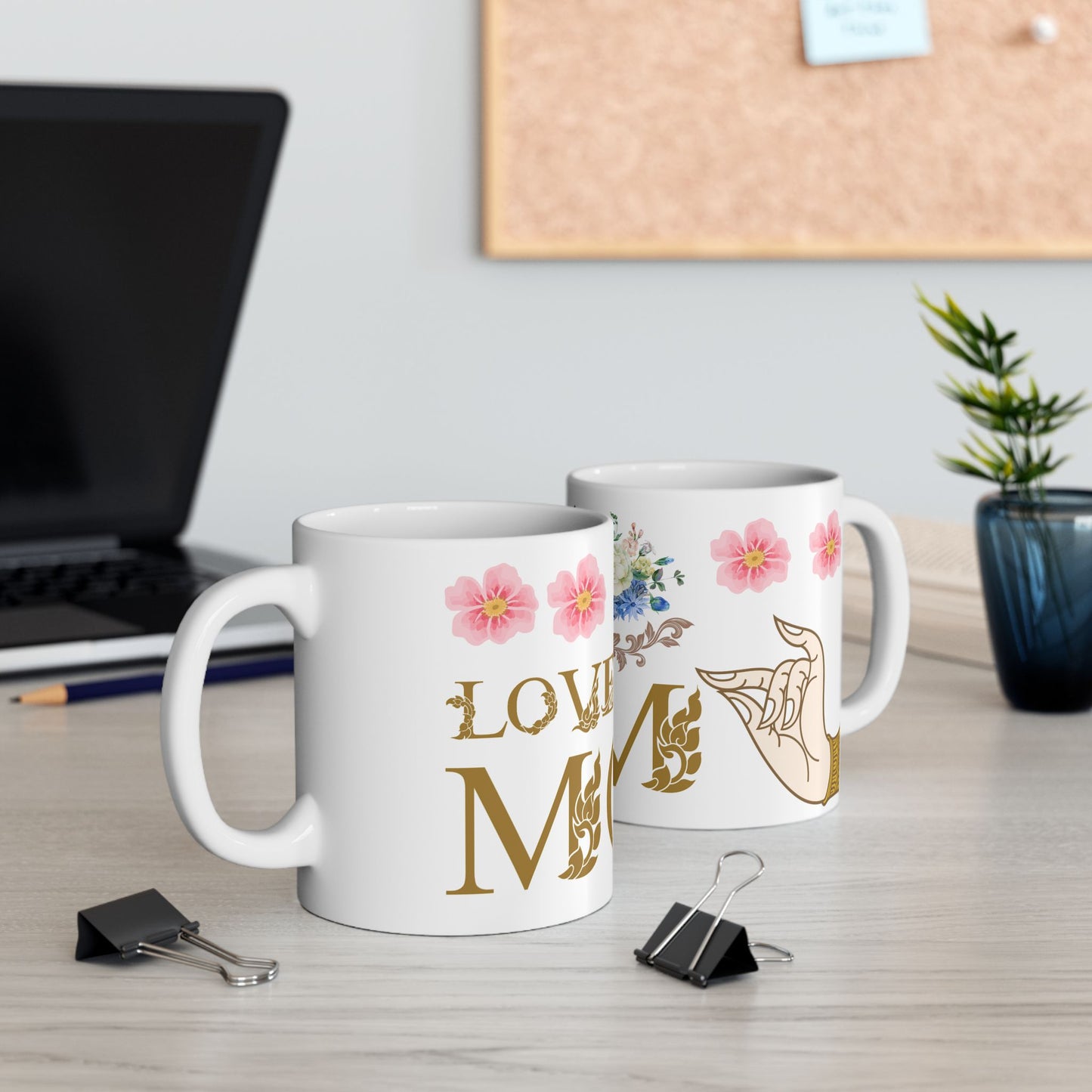 Floral Love for Mom Ceramic Mug - Perfect Gift for Mother's Day