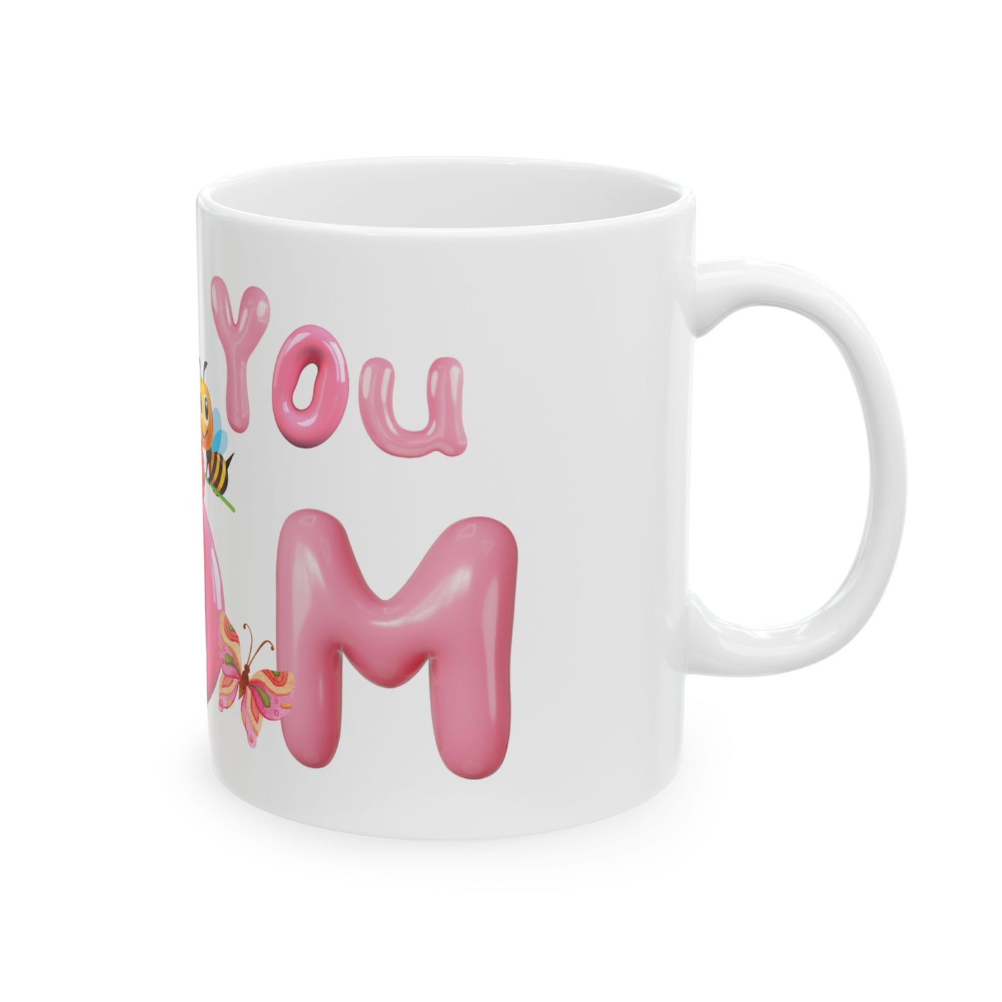 Cute "Love You Mom" Ceramic Mug - Perfect Gift for Mother's Day, Birthdays & More