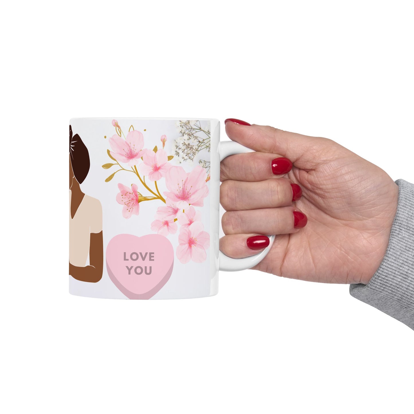 Happy Mother's Day Ceramic Mug - Floral Design for Mom