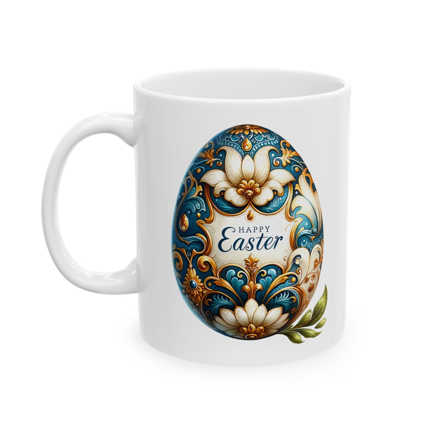 Decorative Ceramic Mug - Artistic Floral Design for Tea Lovers
