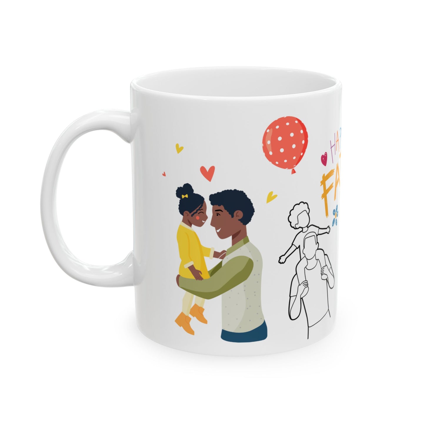 Happy Father's Day Ceramic Mug - Perfect Gift for Dad