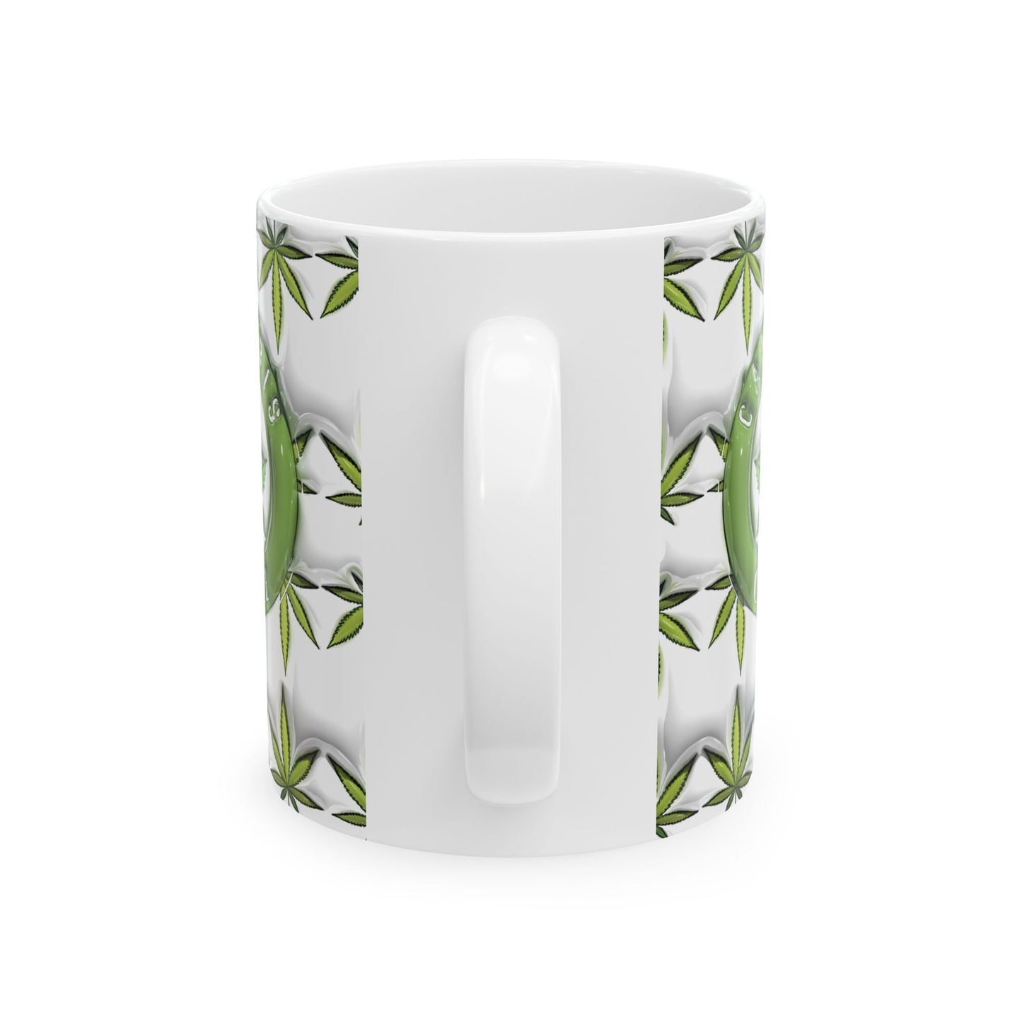 Cannabis Leaf Ceramic Mug for Stoners and Coffee Lovers