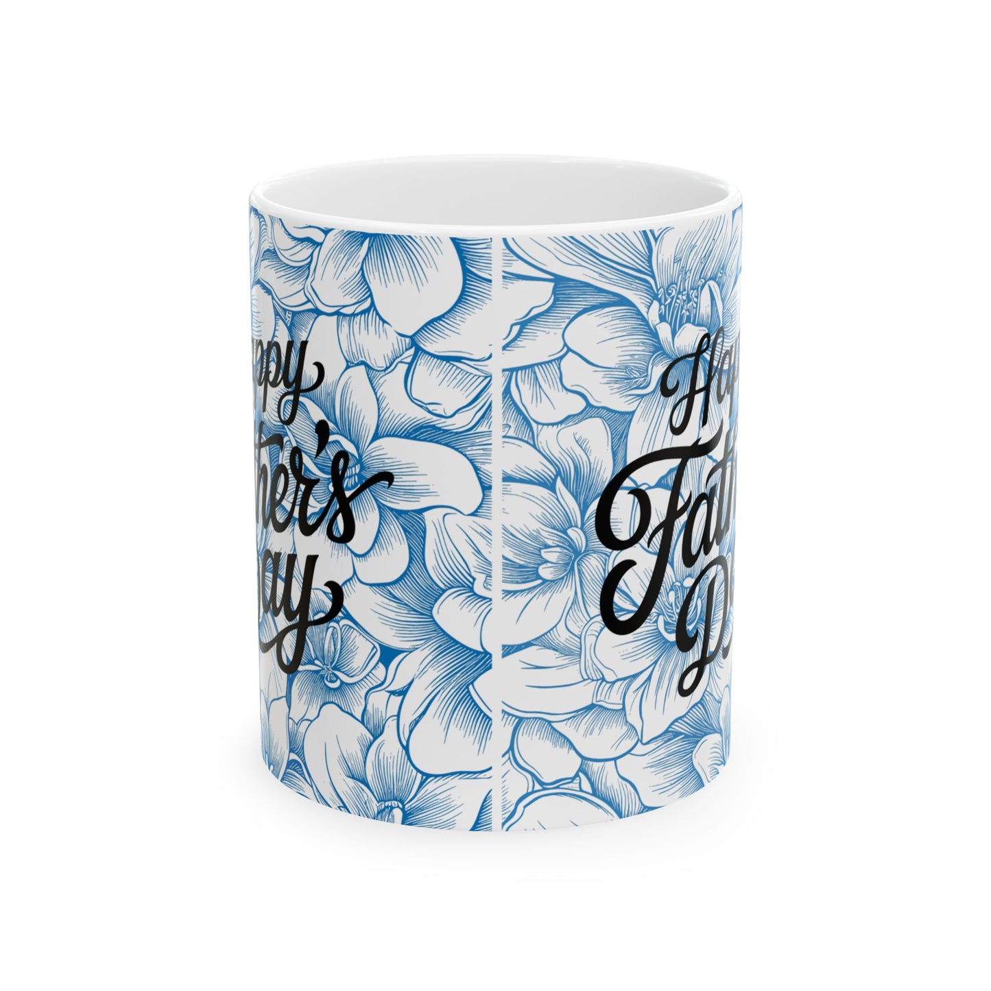 Floral Father's Day Ceramic Mug - Happy Father's Day Gift