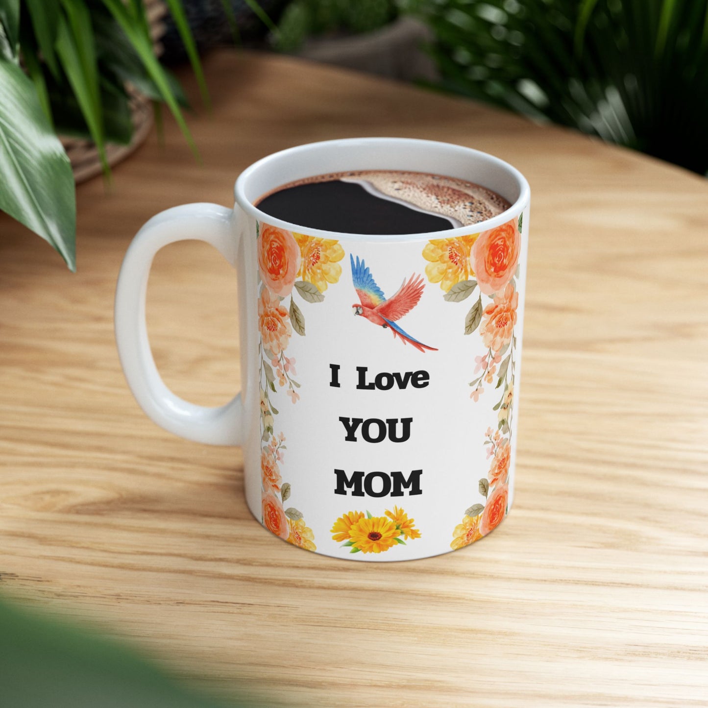 Floral Thank You Ceramic Mug - 11oz Perfect Gift for Mother's Day