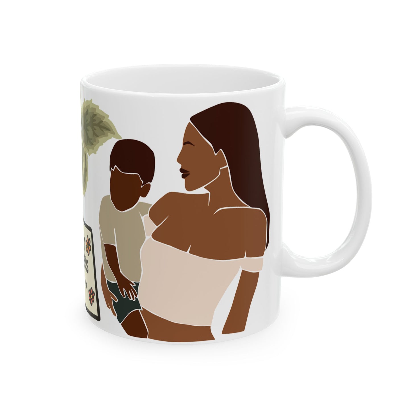 Happy Mother's Day Floral Ceramic Mug - Perfect Gift for Mom