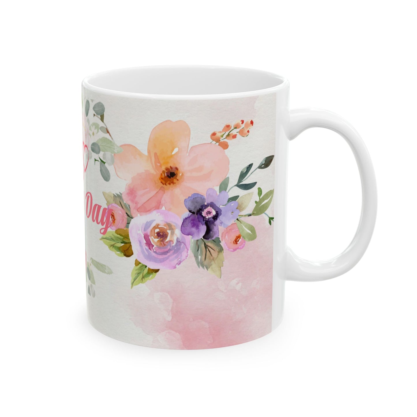Happy Mother's Day Floral Ceramic Mug - Perfect Gift for Moms