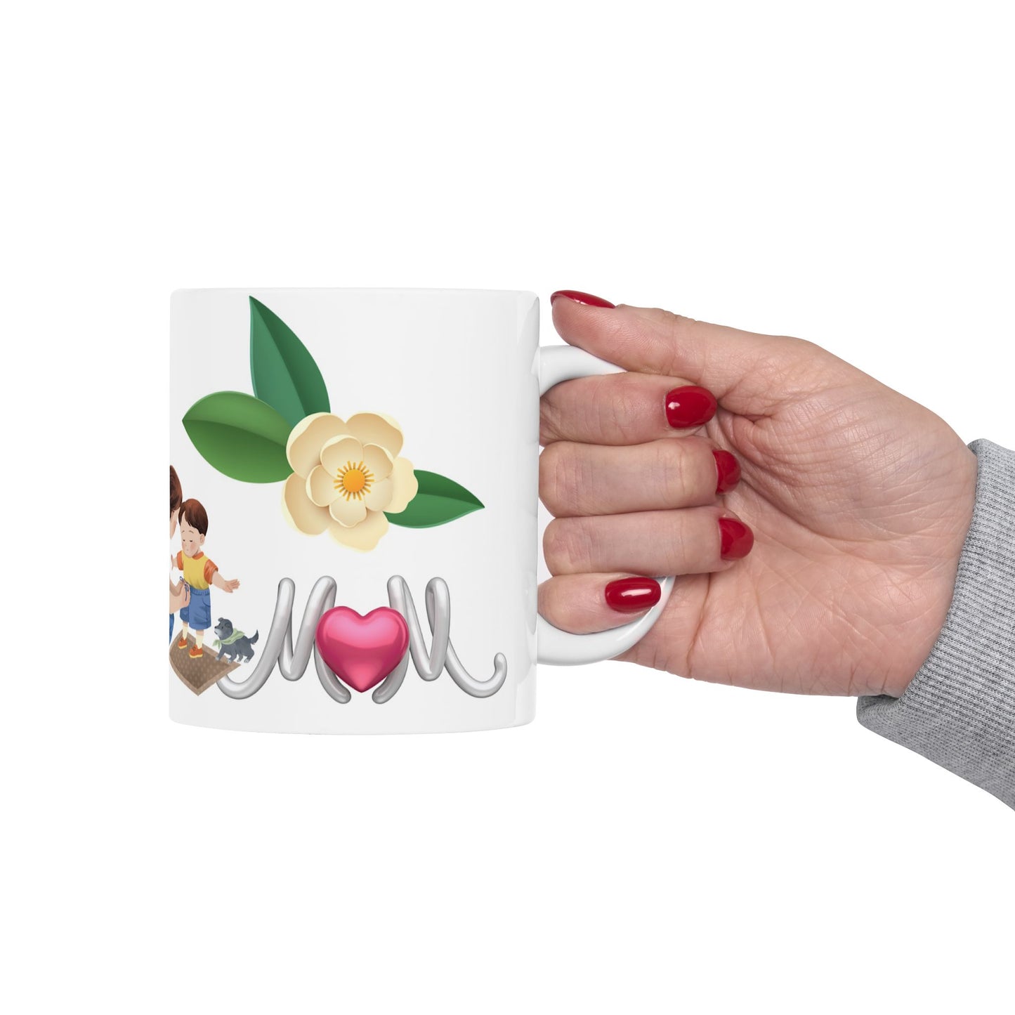 Happy Mother's Day Floral Ceramic Mug - Perfect Gift for Moms