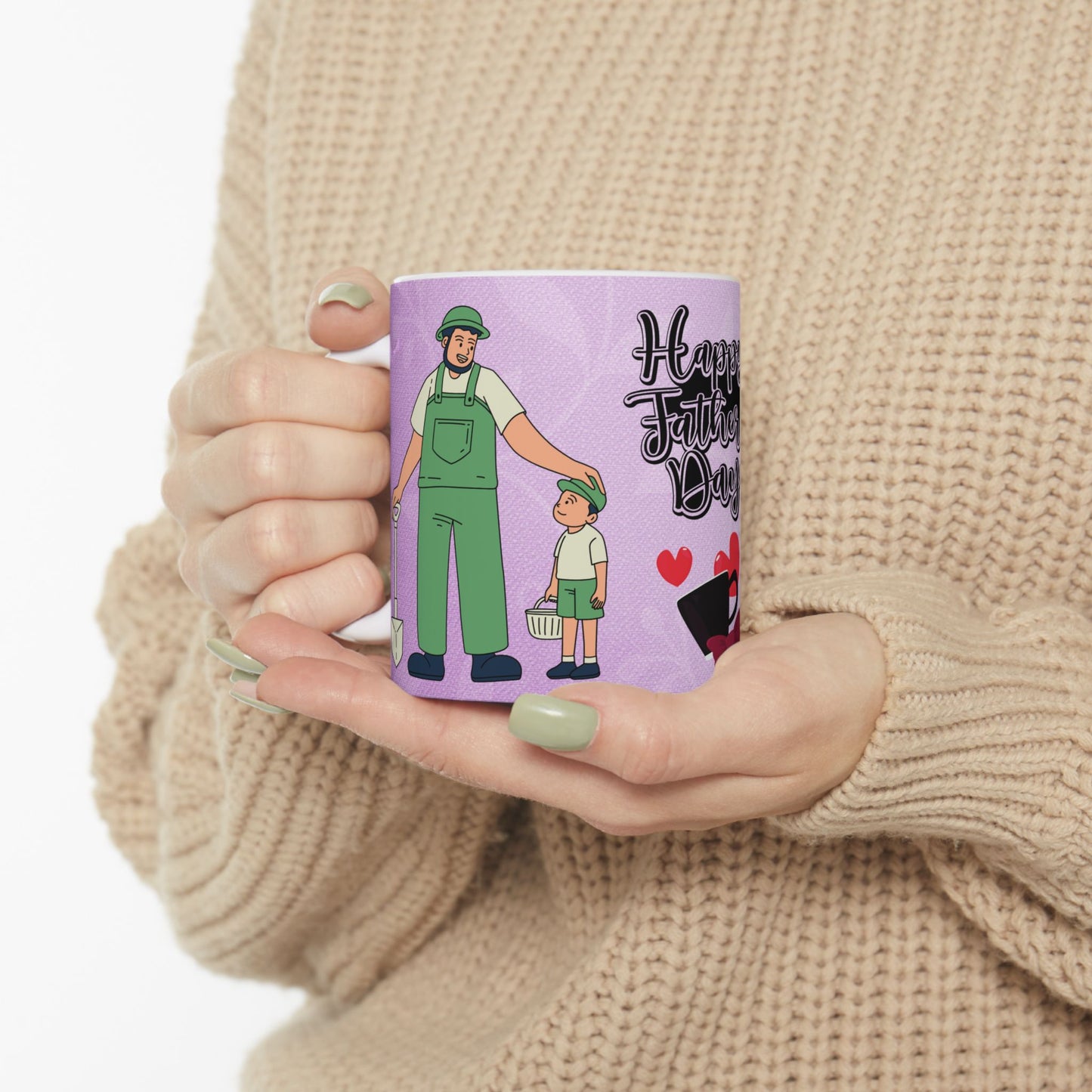 Happy Father's Day Ceramic Mug - Perfect Gift for Dads