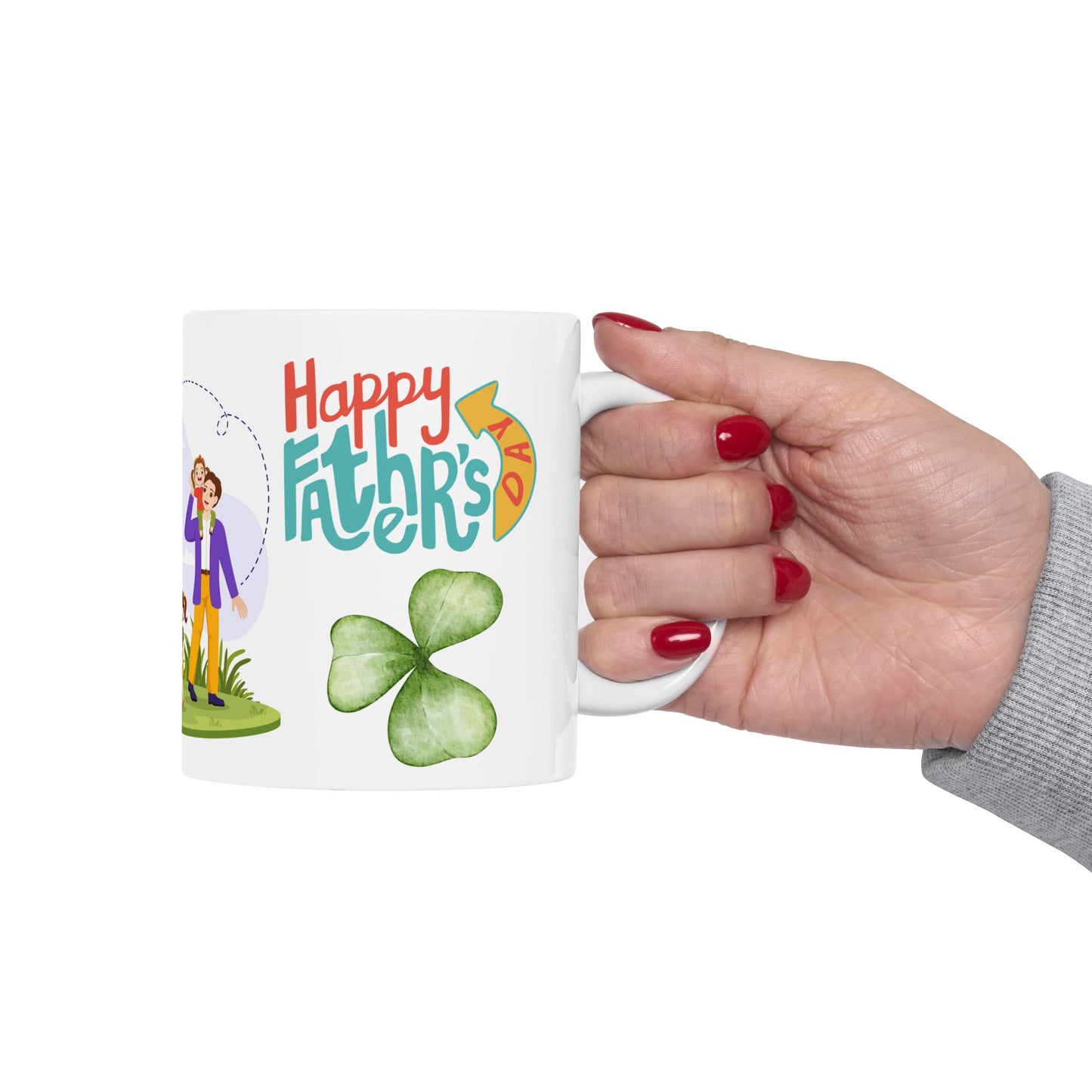 Family Fun Ceramic Mug - Celebrate Special Moments with Colorful Design