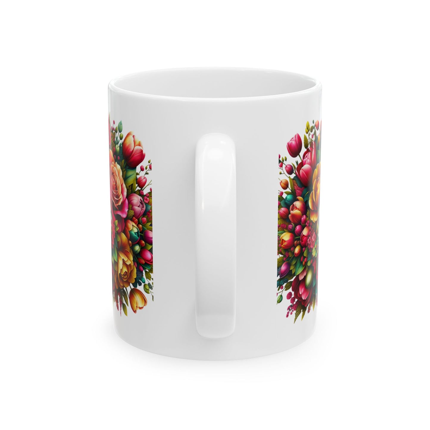 Vibrant Floral Ceramic Mug - Perfect Gift for Mother’s Day & Everyday Enjoyment