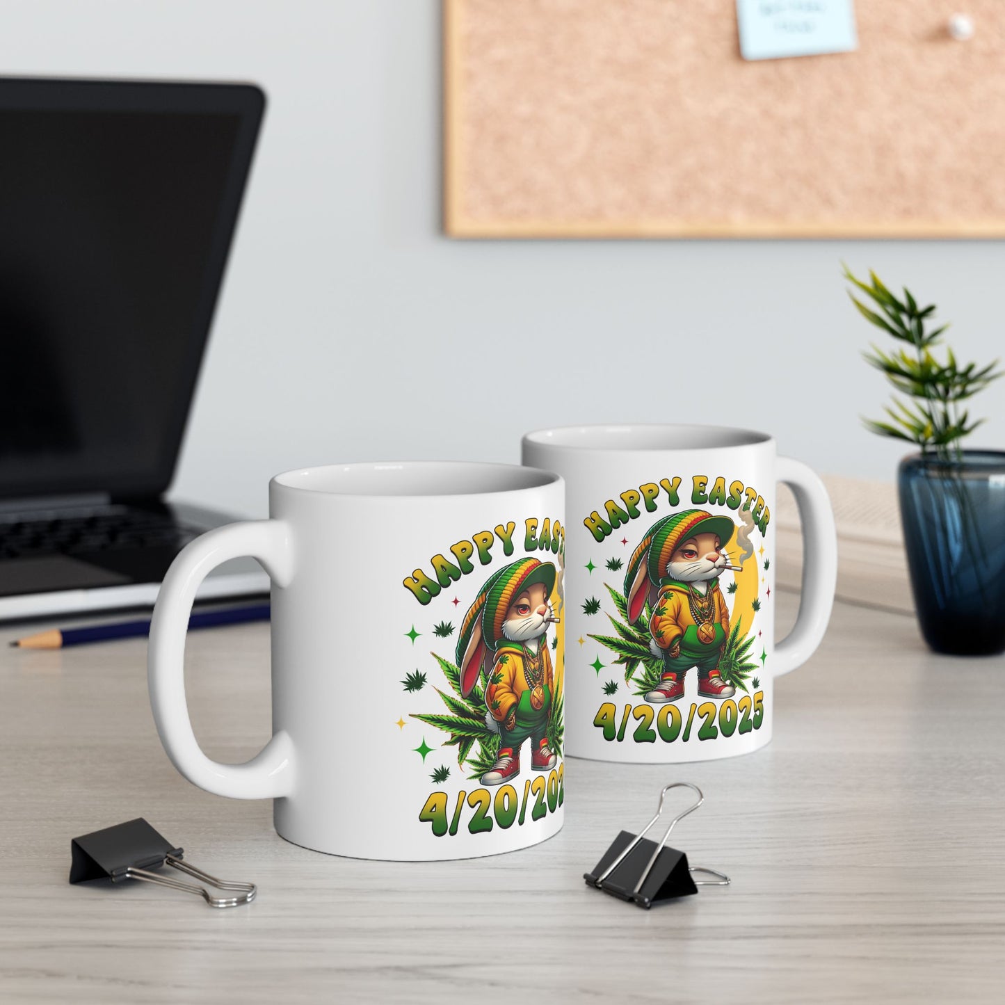 Happy 4/20 Ceramic Mug - Unique Stoner Coffee Cup for Cannabis Lovers