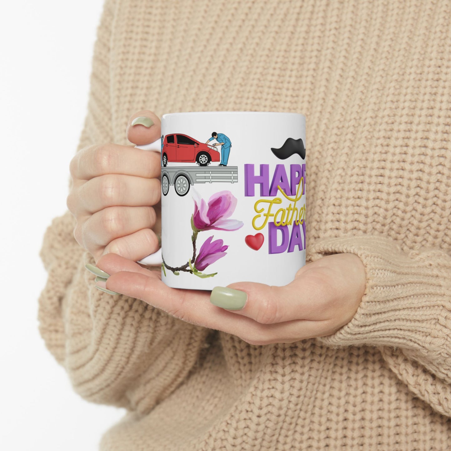 Happy Father's Day Ceramic Mug - Perfect Gift for Dads