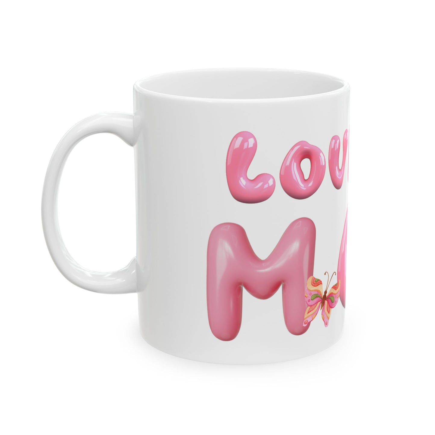 Cute "Love You Mom" Ceramic Mug - Perfect Gift for Mother's Day, Birthdays & More