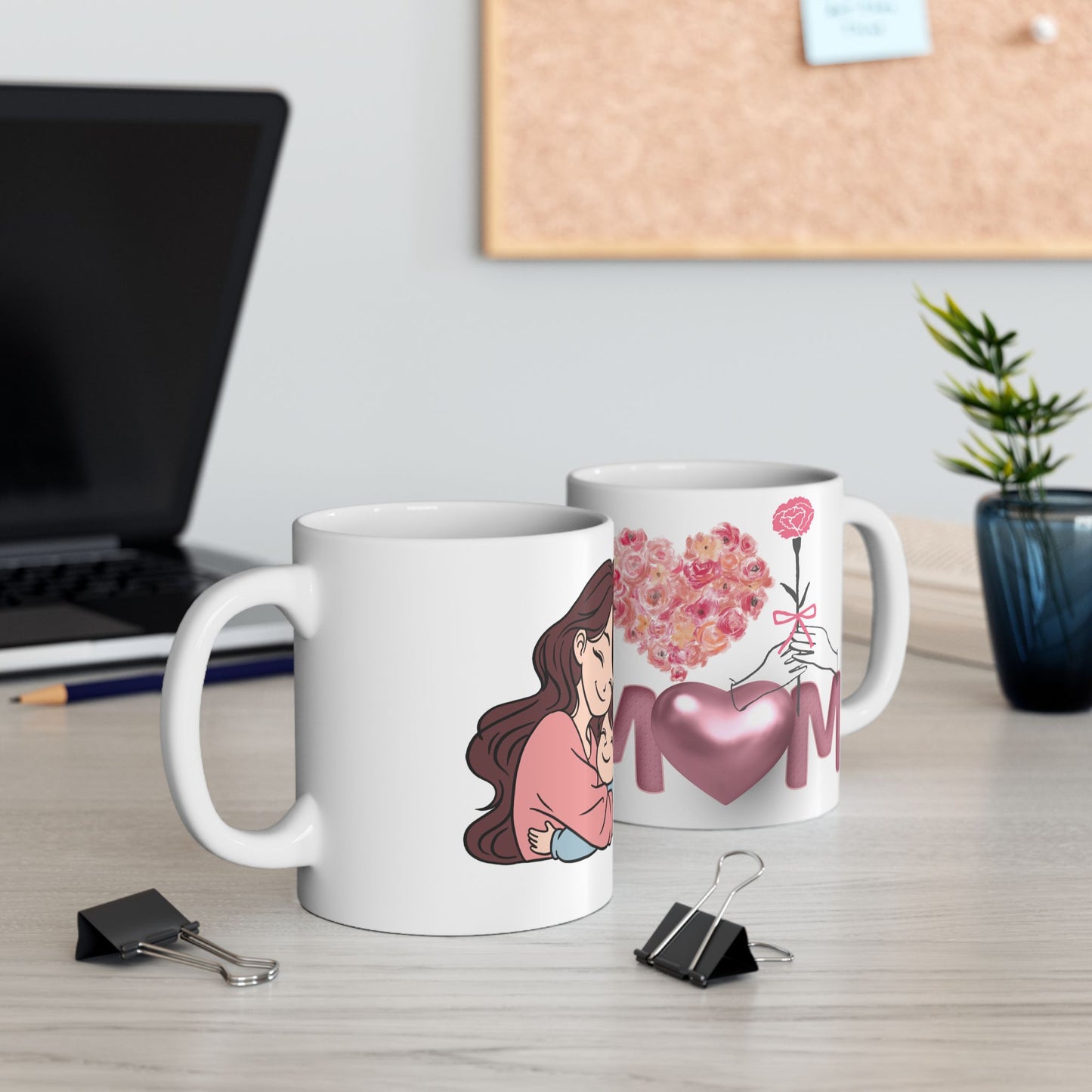 Heartfelt Mom Ceramic Mug - Perfect Gift for Mother's Day
