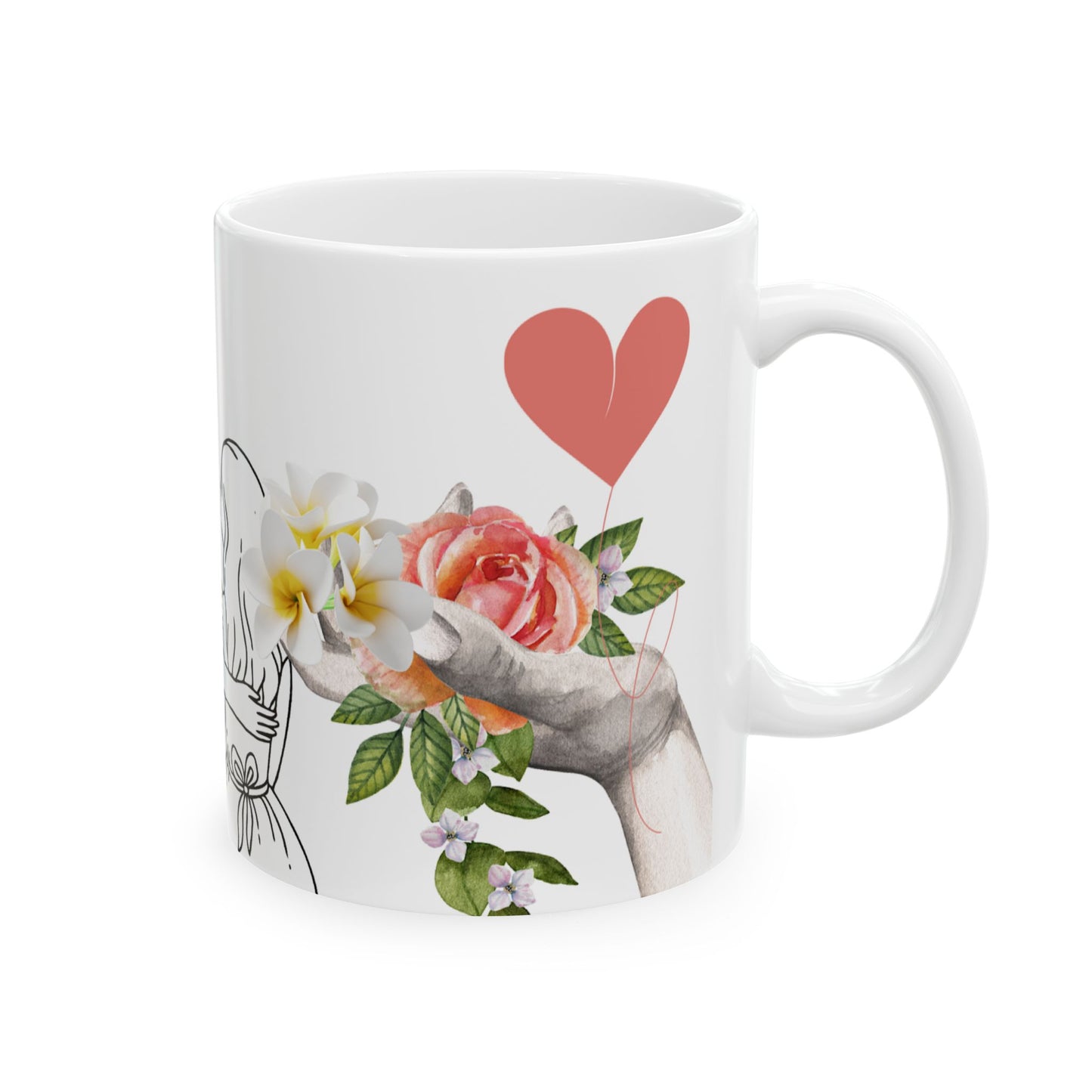 Mother's Day Ceramic Mug - Heartwarming Floral Design