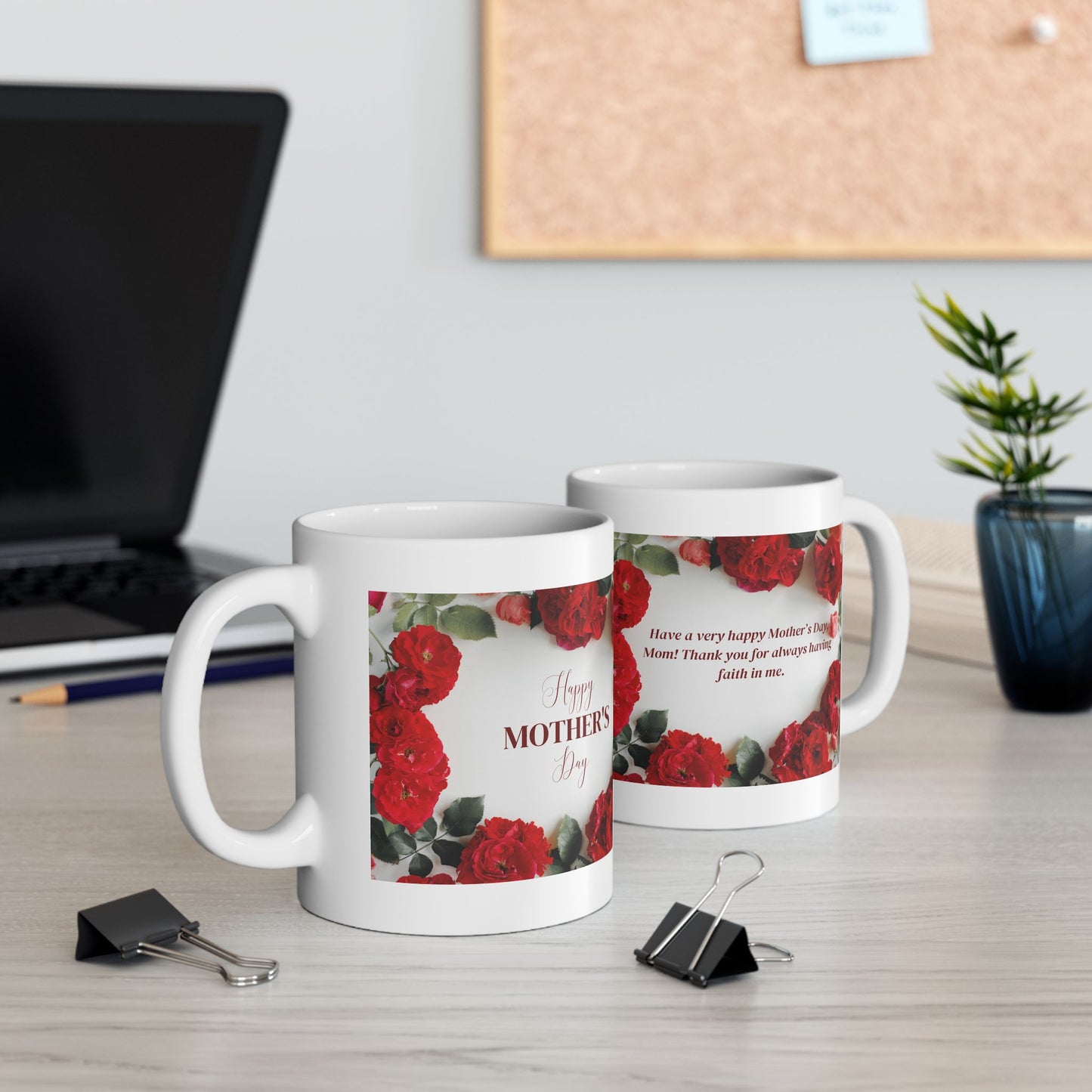 Floral Mother's Day Ceramic Mug Perfect Gift for Mom