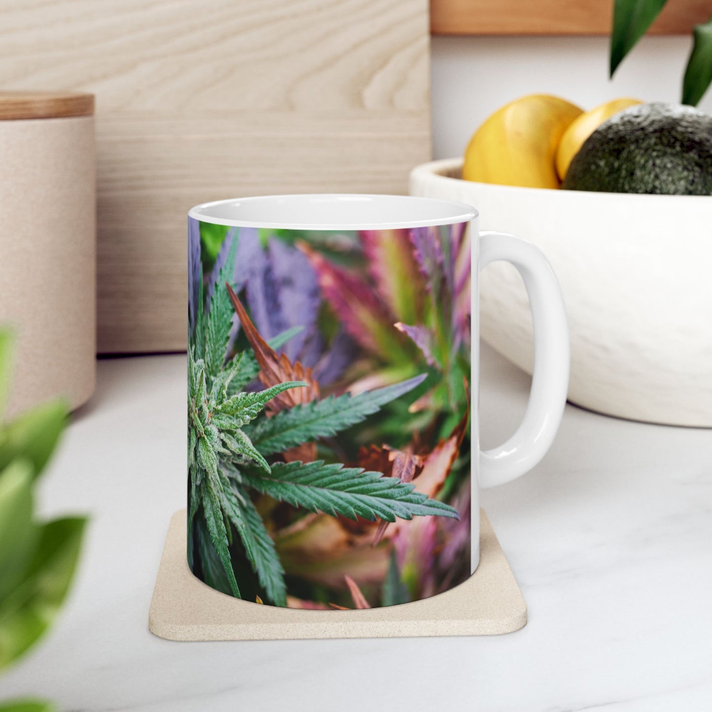 Cannabis Leaf Ceramic Mug - 11oz Perfect Gift for Cannabis Enthusiasts